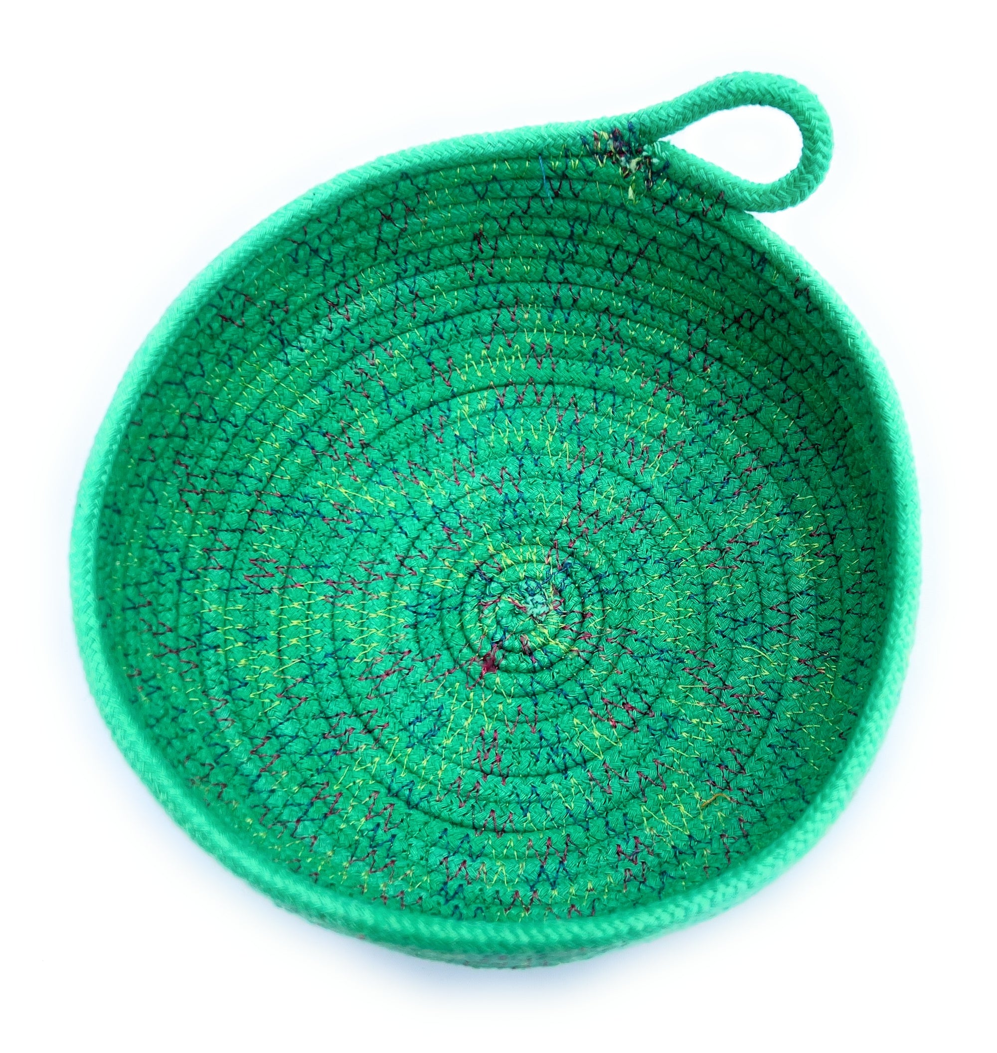 Coiled Rope Bowl Mint Julep Green