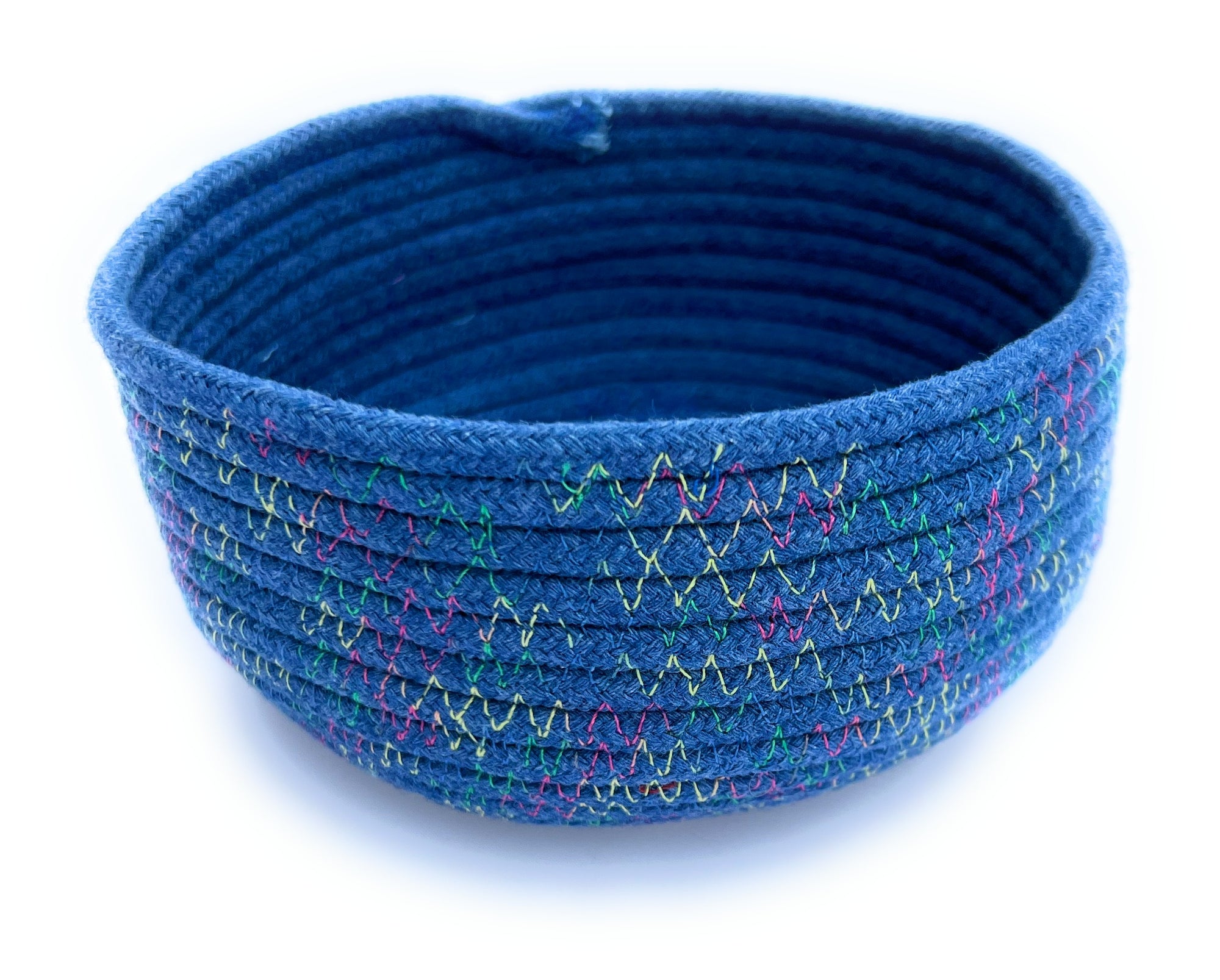 Coiled Rope Bowl in Blue