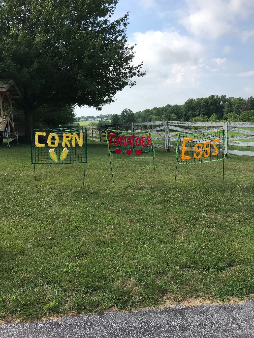 Corn for Sale - Roadside Sign - Yarnbombing All Season Sign