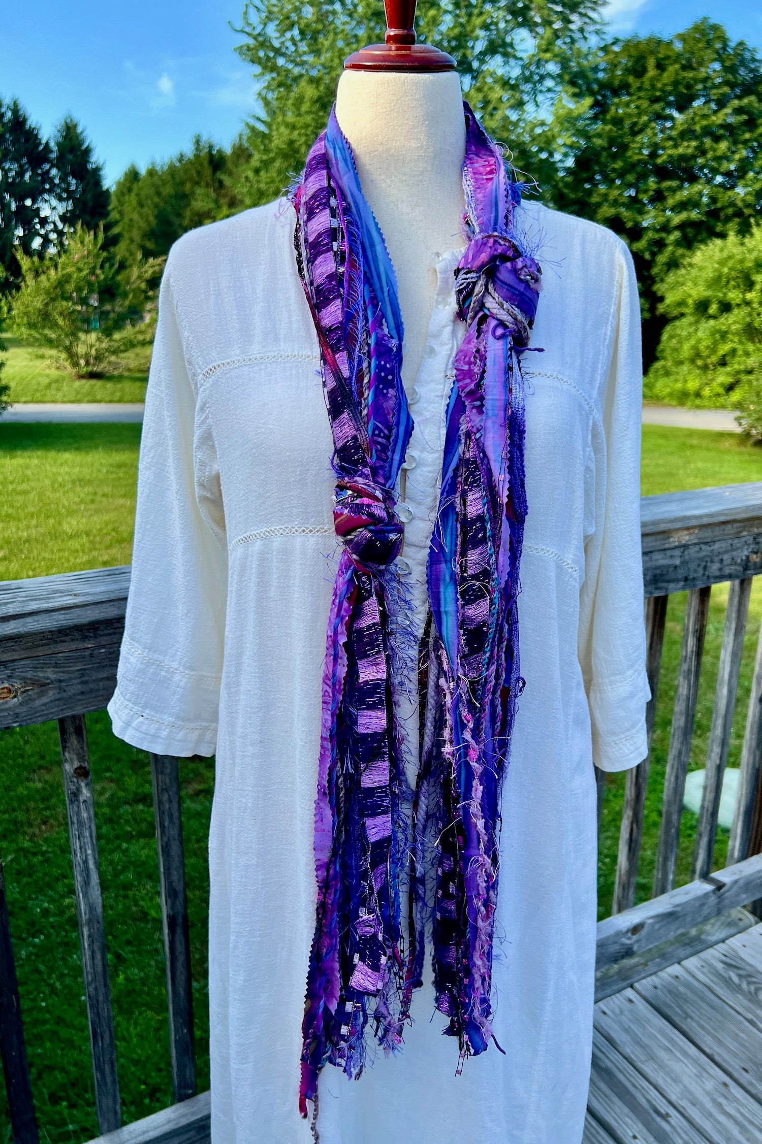 Yarn Scarf -  Purples #16