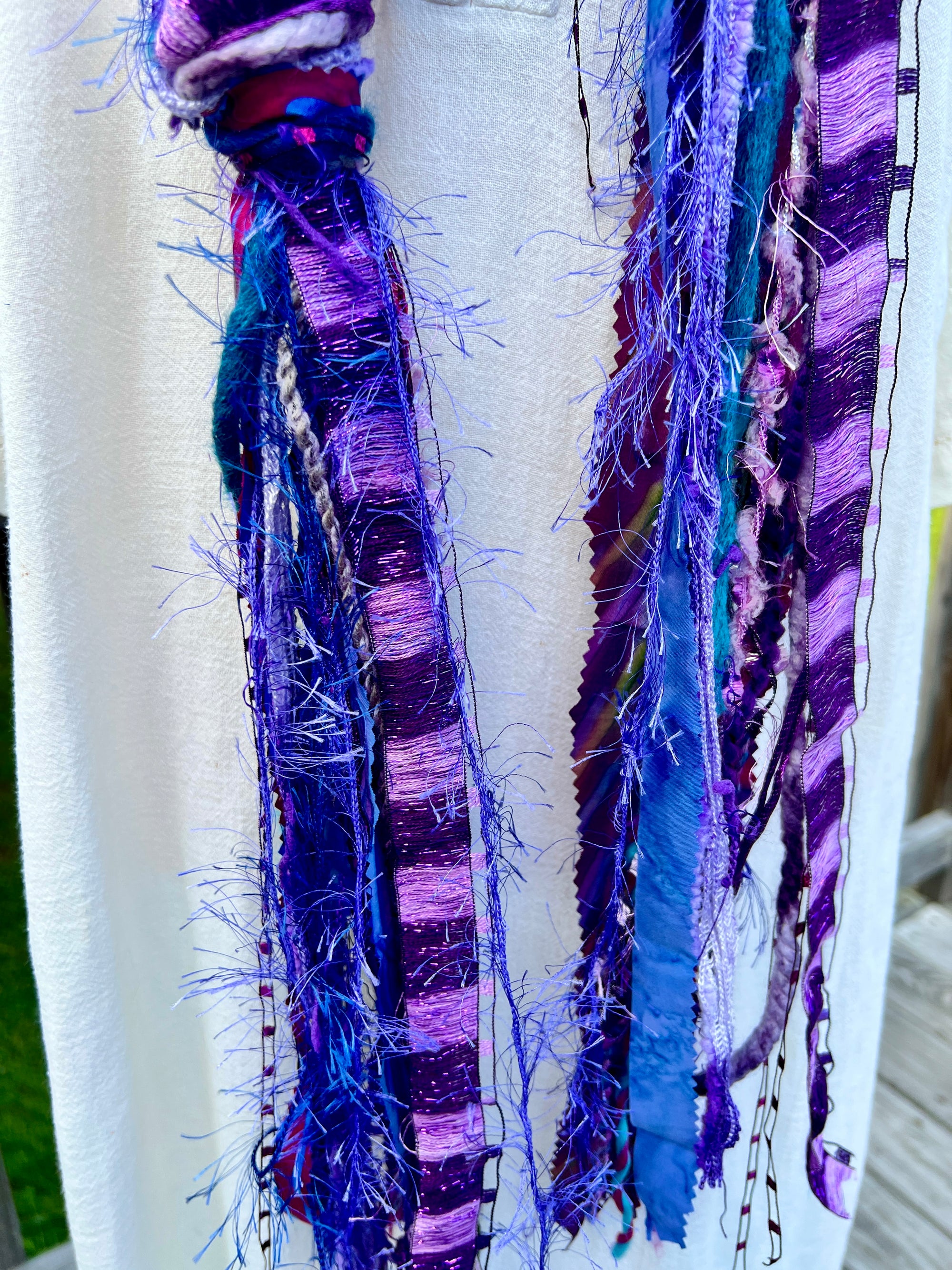 Yarn Scarf -  Purples #15