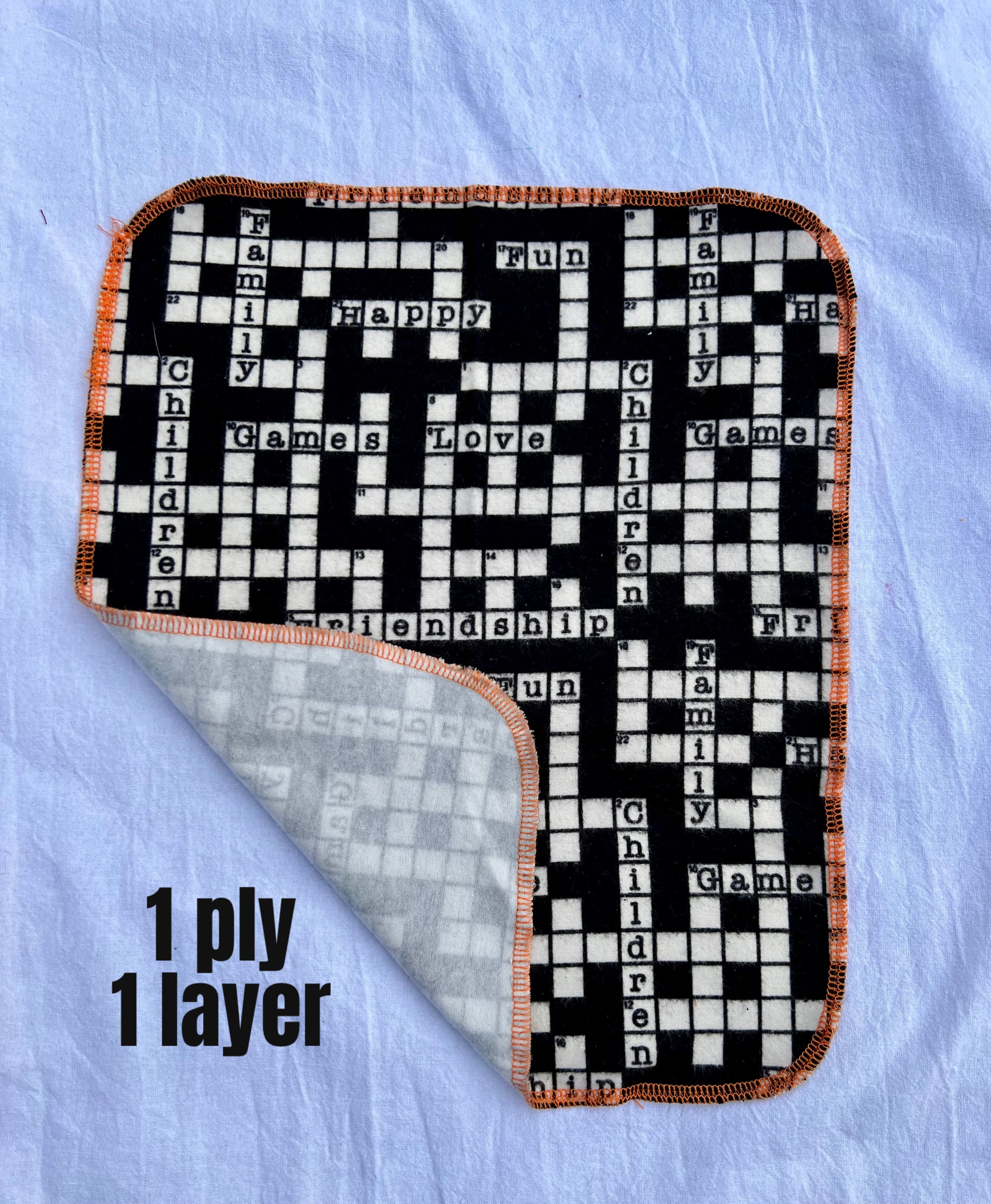 Non Paper Towels crossword puzzle- Large 10x12