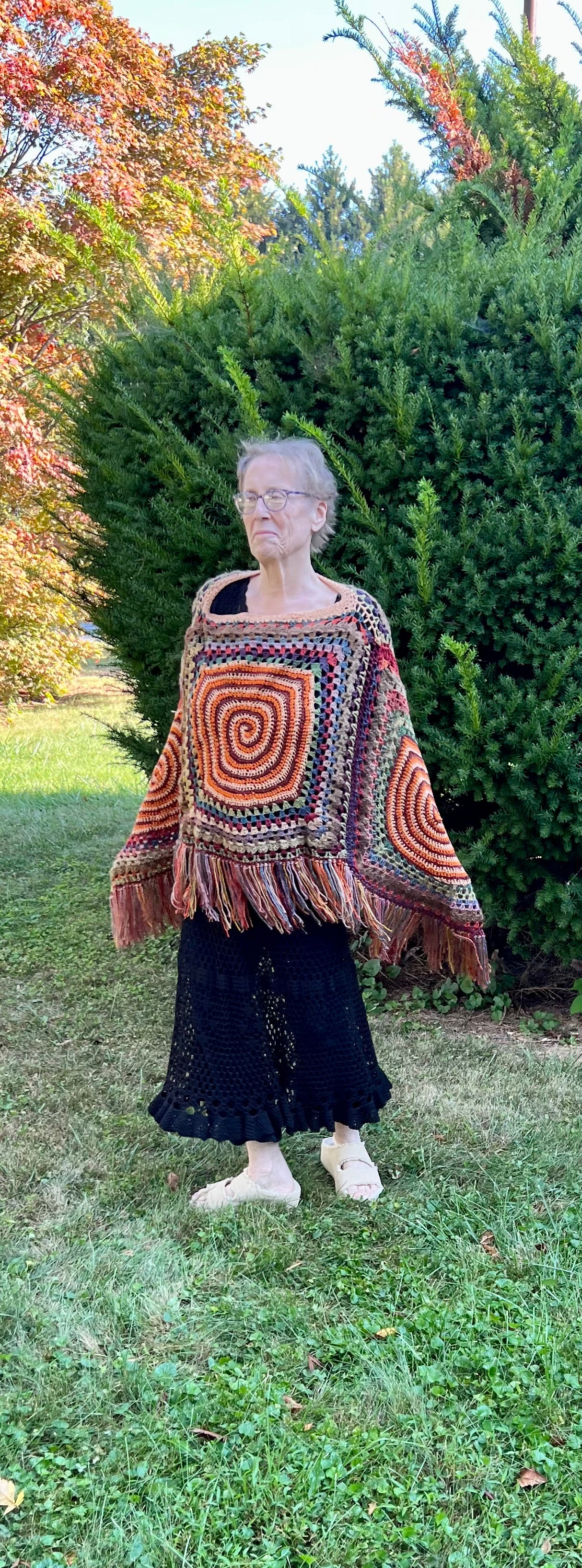 Poncho in Rusts