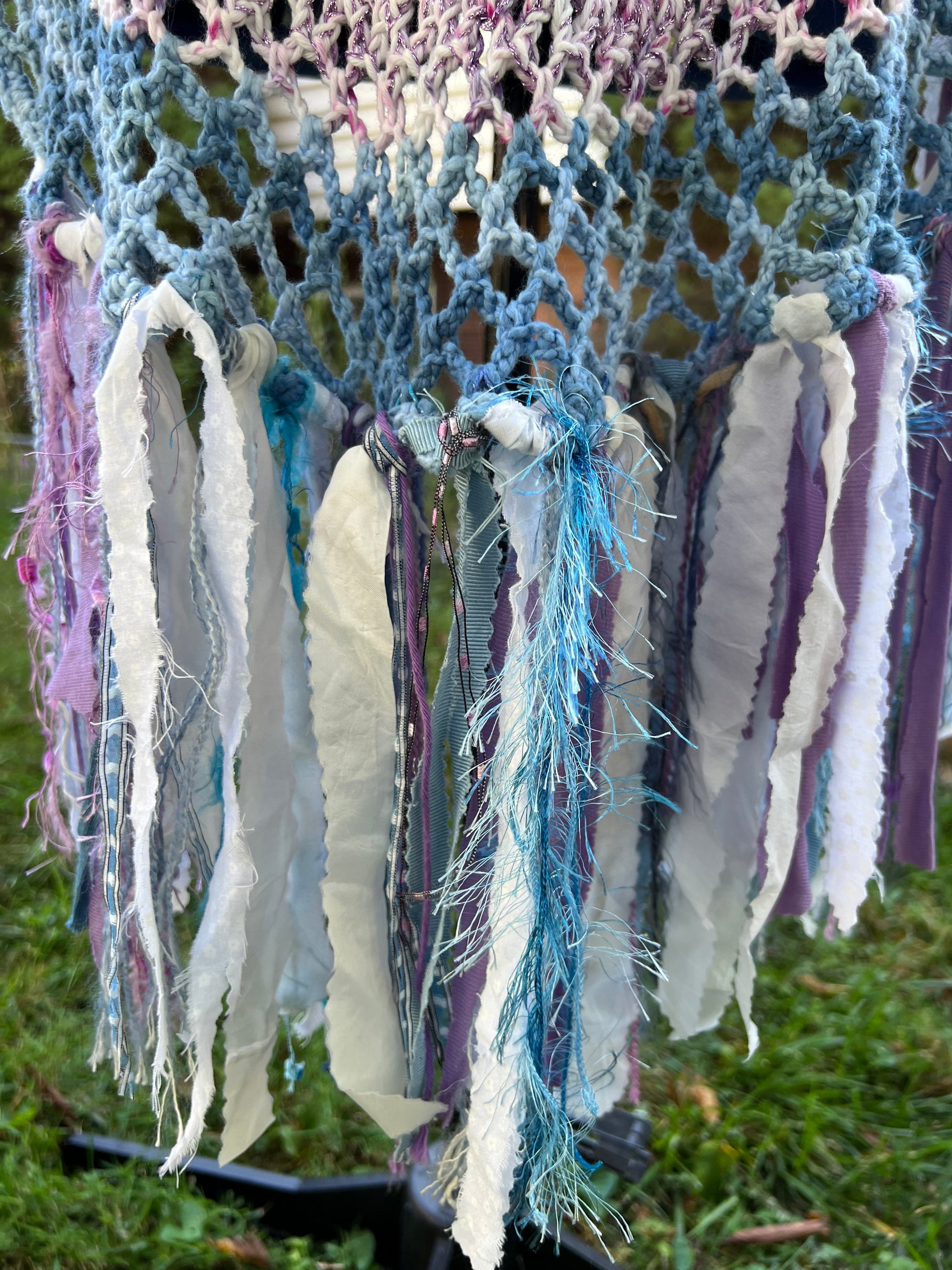 Forest Fae Vest One of a Kind in Blues with Fringe