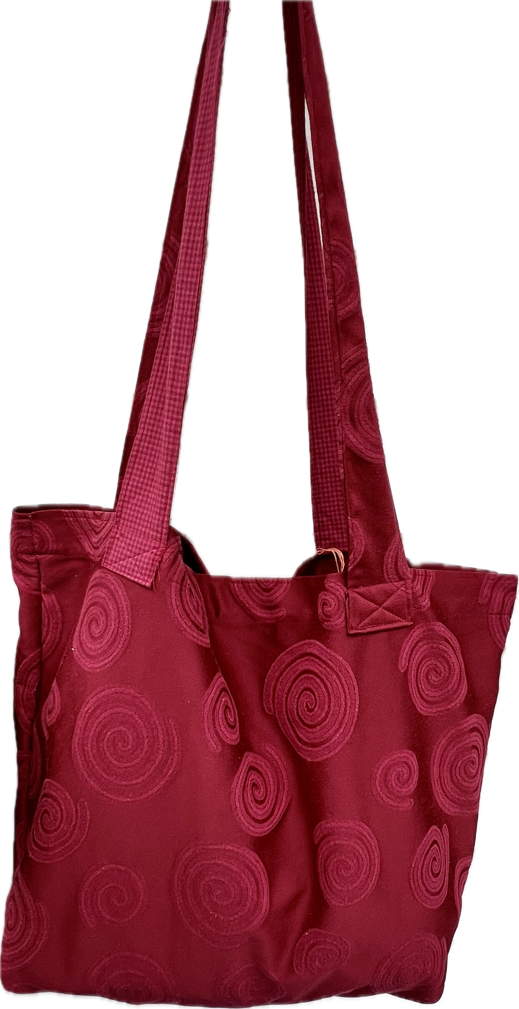 Market Grocery Tote Bag Rust Swirl