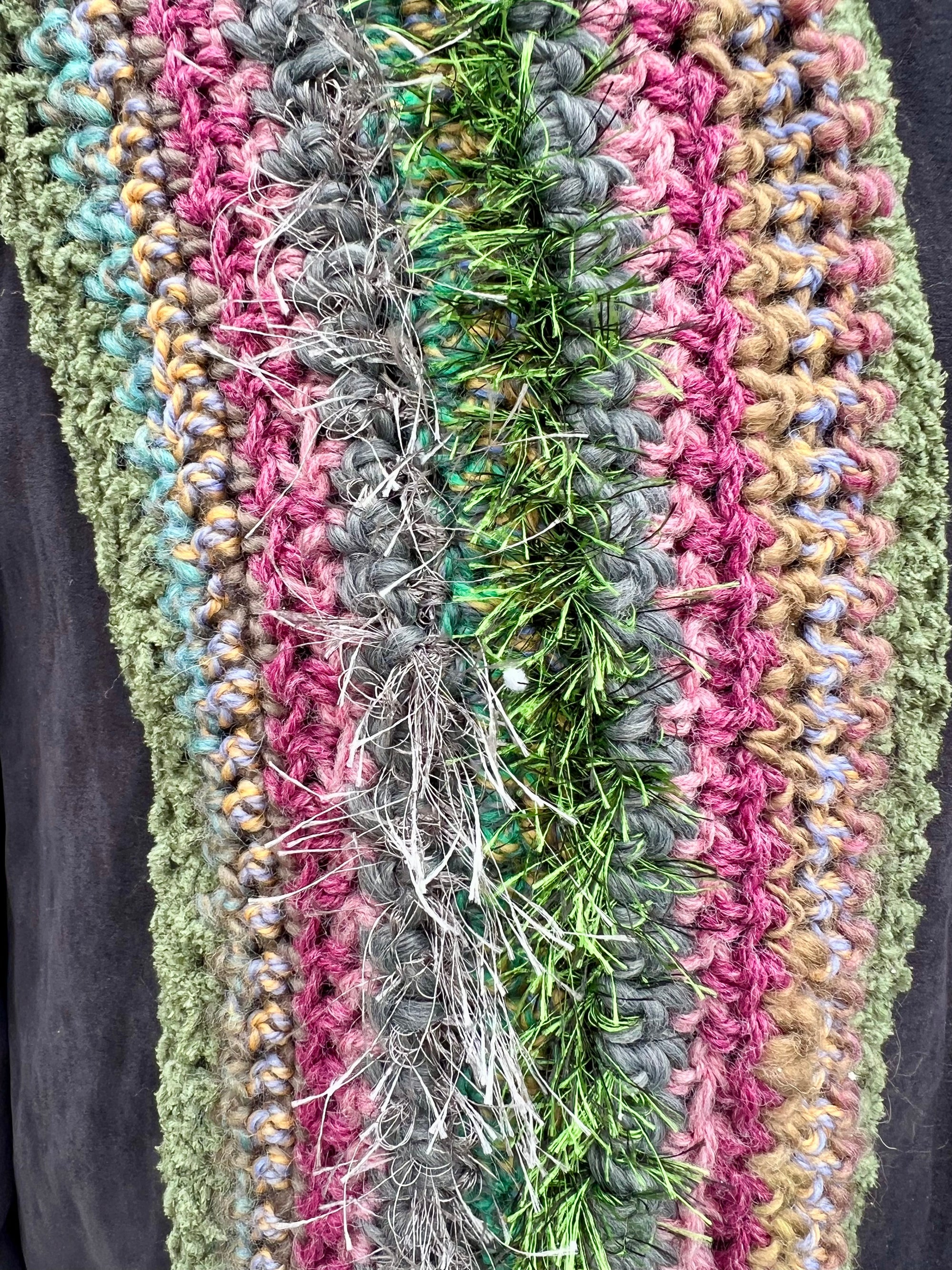 Scarf and Hat Set  Muted Olives, Greens, Gray