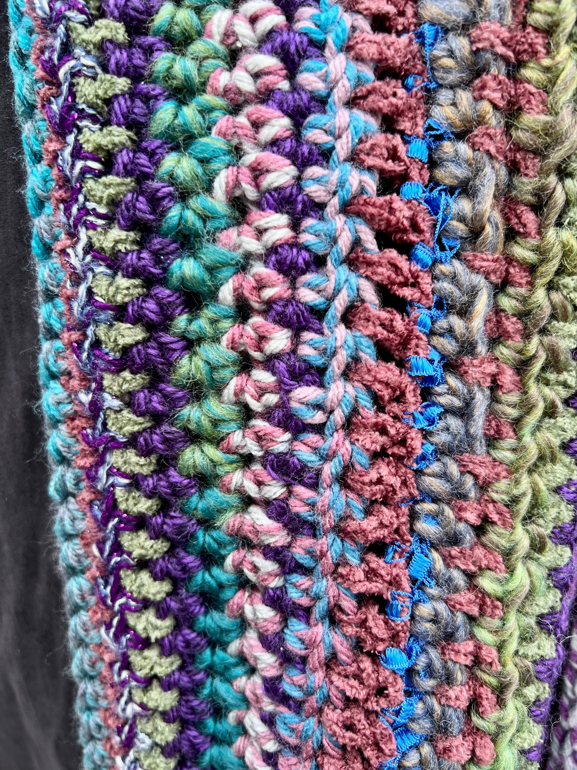 Scarf and Hat Set Muted Rust, Olive, Browns