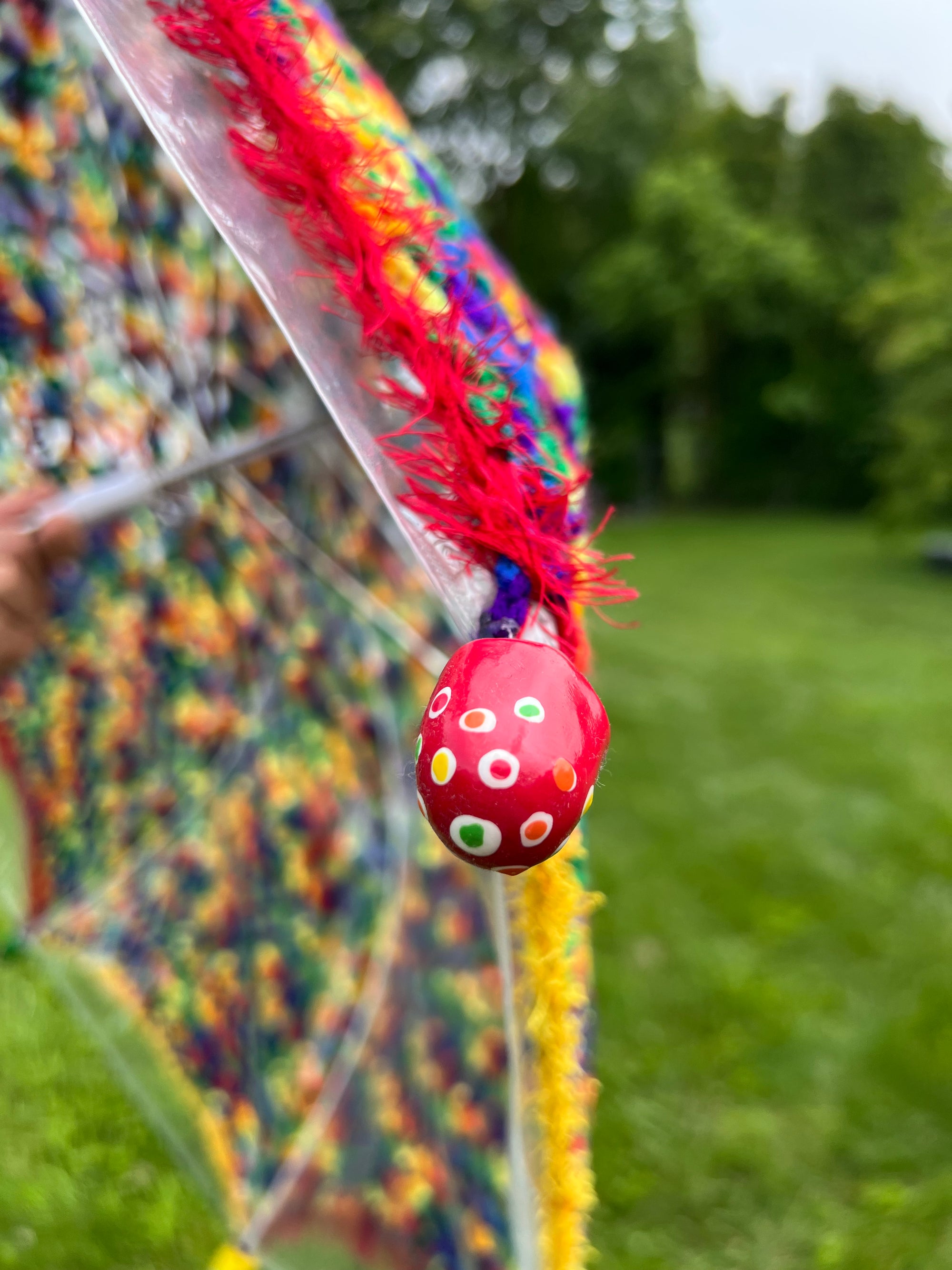 Crochet Umbrella Parasol Mixed Rainbow Acrylic