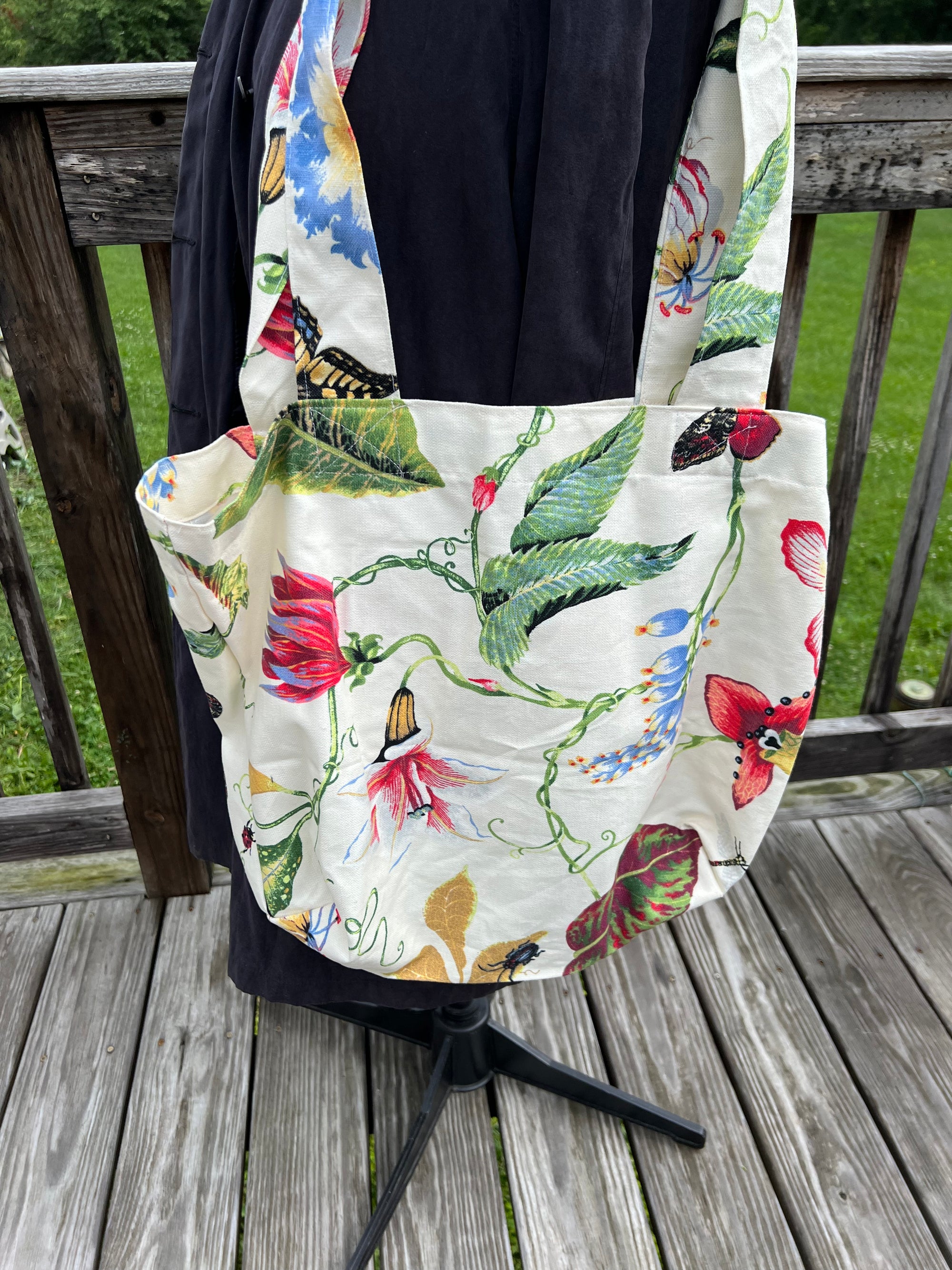 Market Grocery Tote Bag Summer Botanicals
