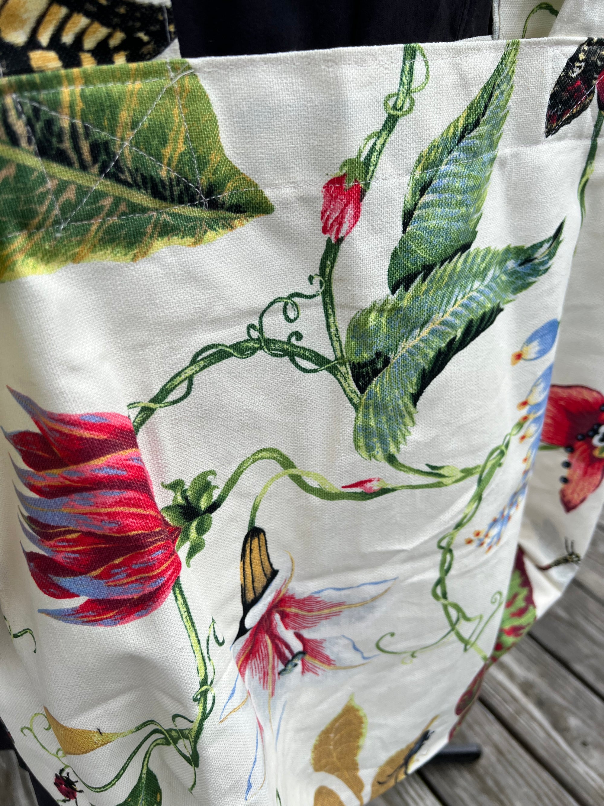 Market Grocery Tote Bag Summer Botanicals