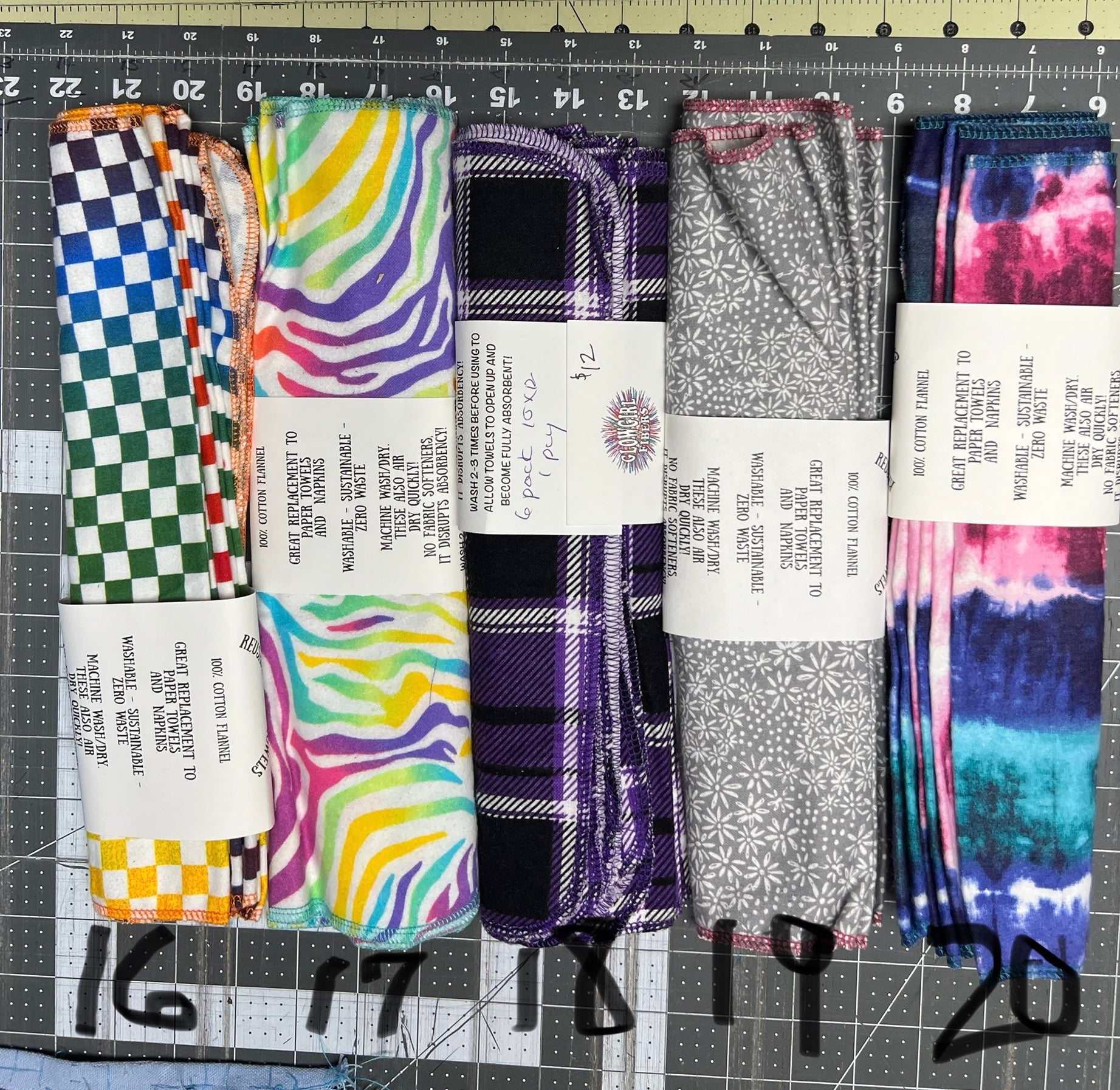 Large 10 x 12 One Ply Reusable Paper Towels