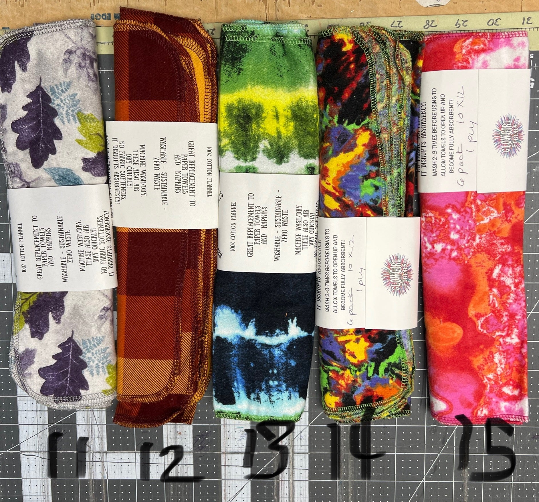Large 10 x 12 One Ply Reusable Paper Towels