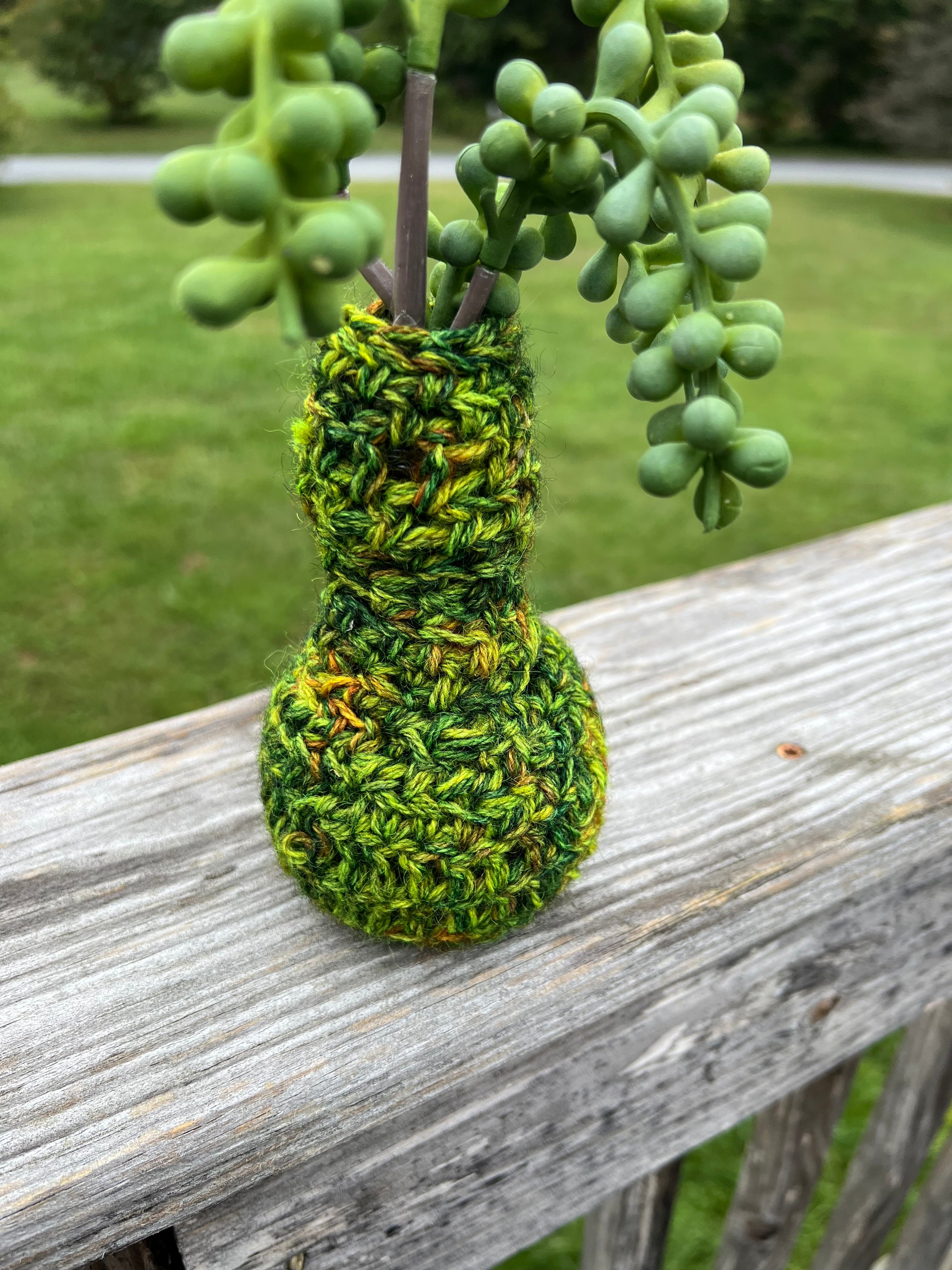 Upcycled Glass Vase in Blues or Greens