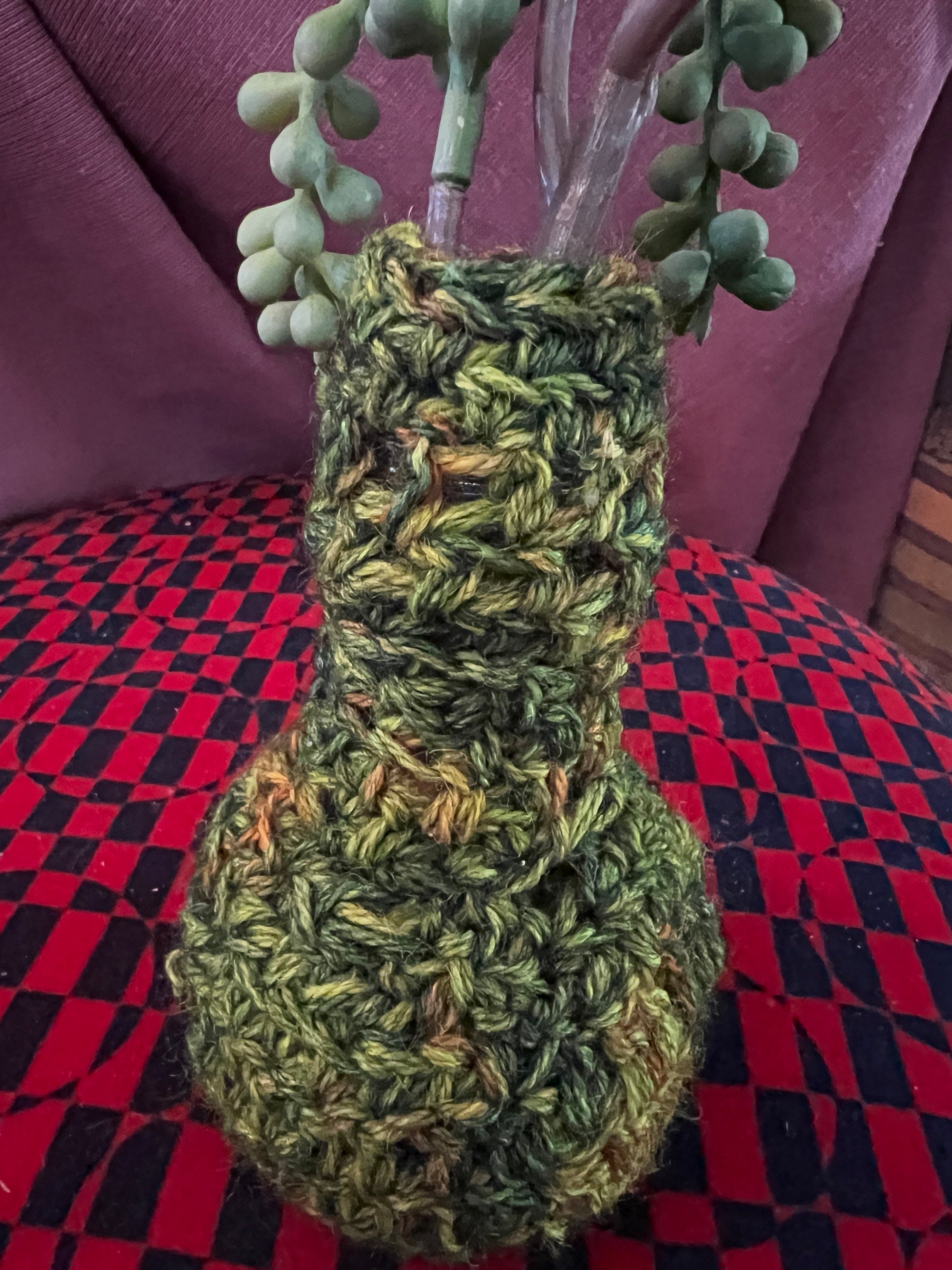 Upcycled Glass Vase in Blues or Greens
