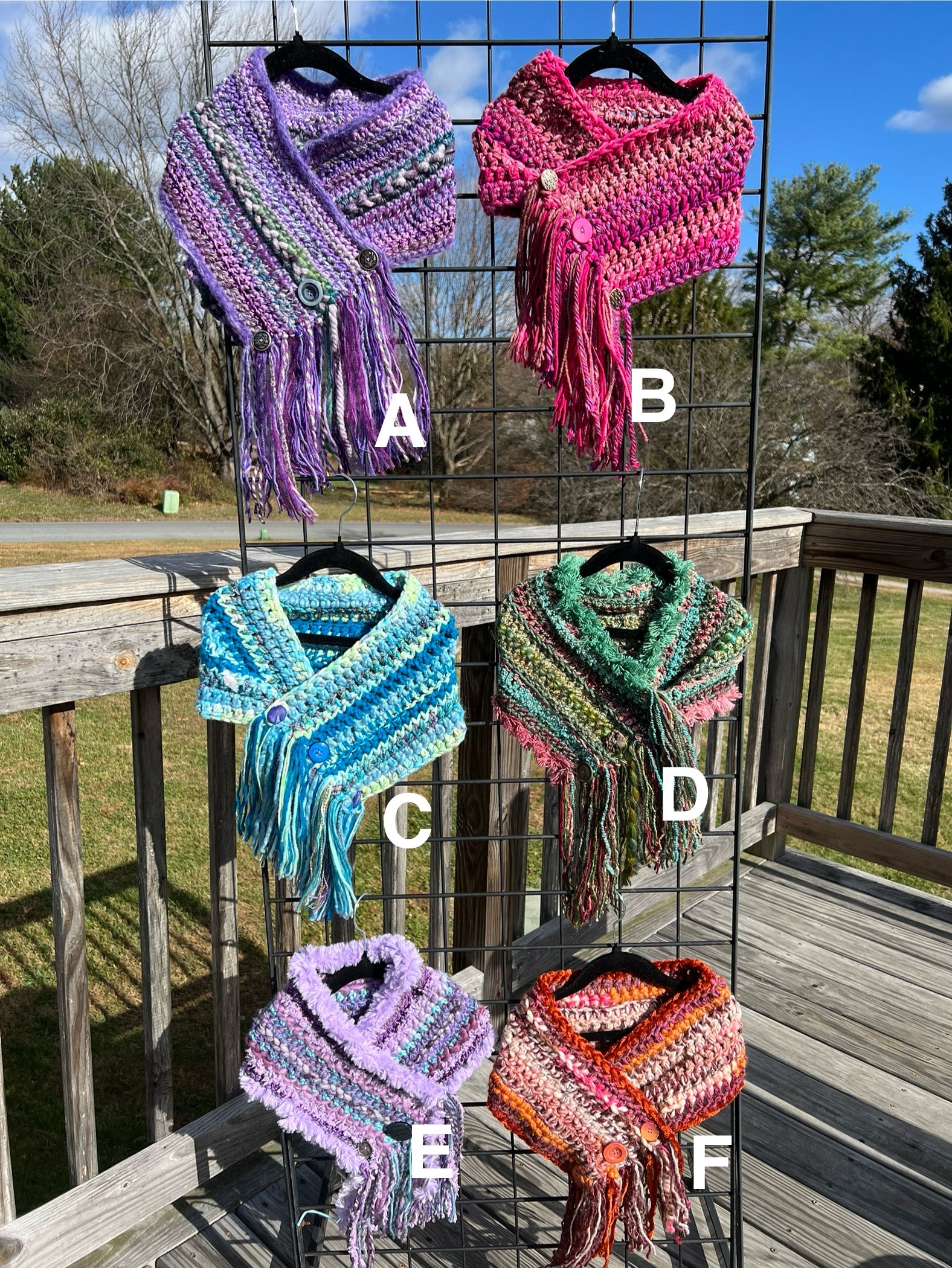 Winter Crochet Cowls - One of a kind designs in assorted colors