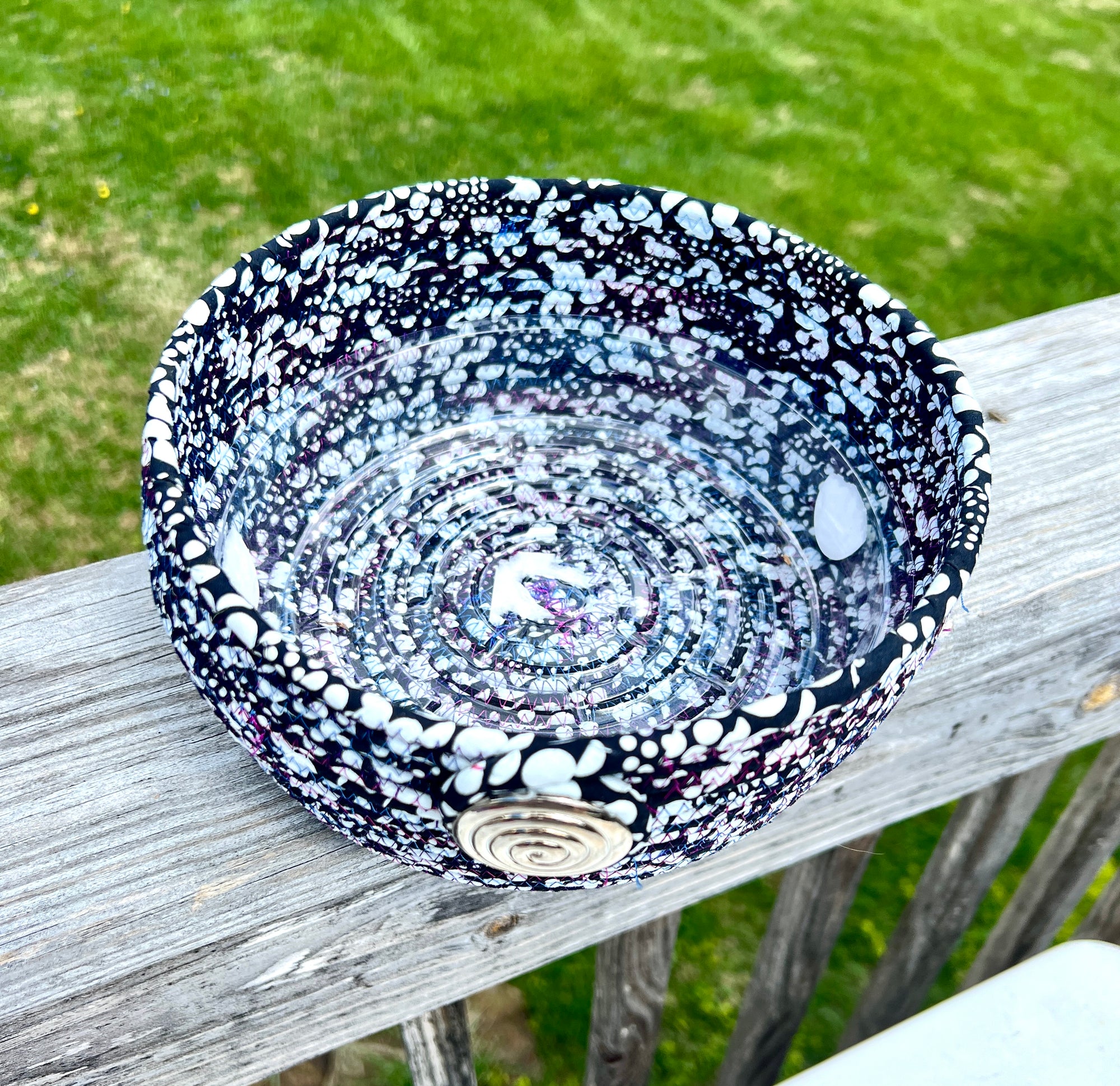 Large Storage Bowl Black and White