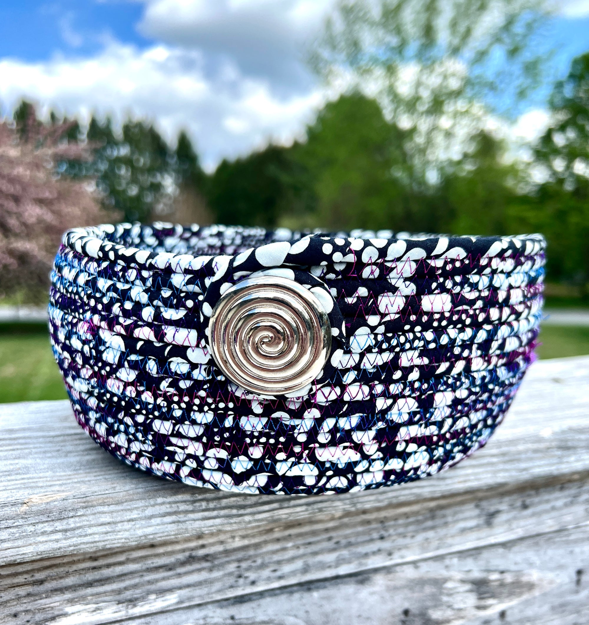 Large Storage Bowl Black and White