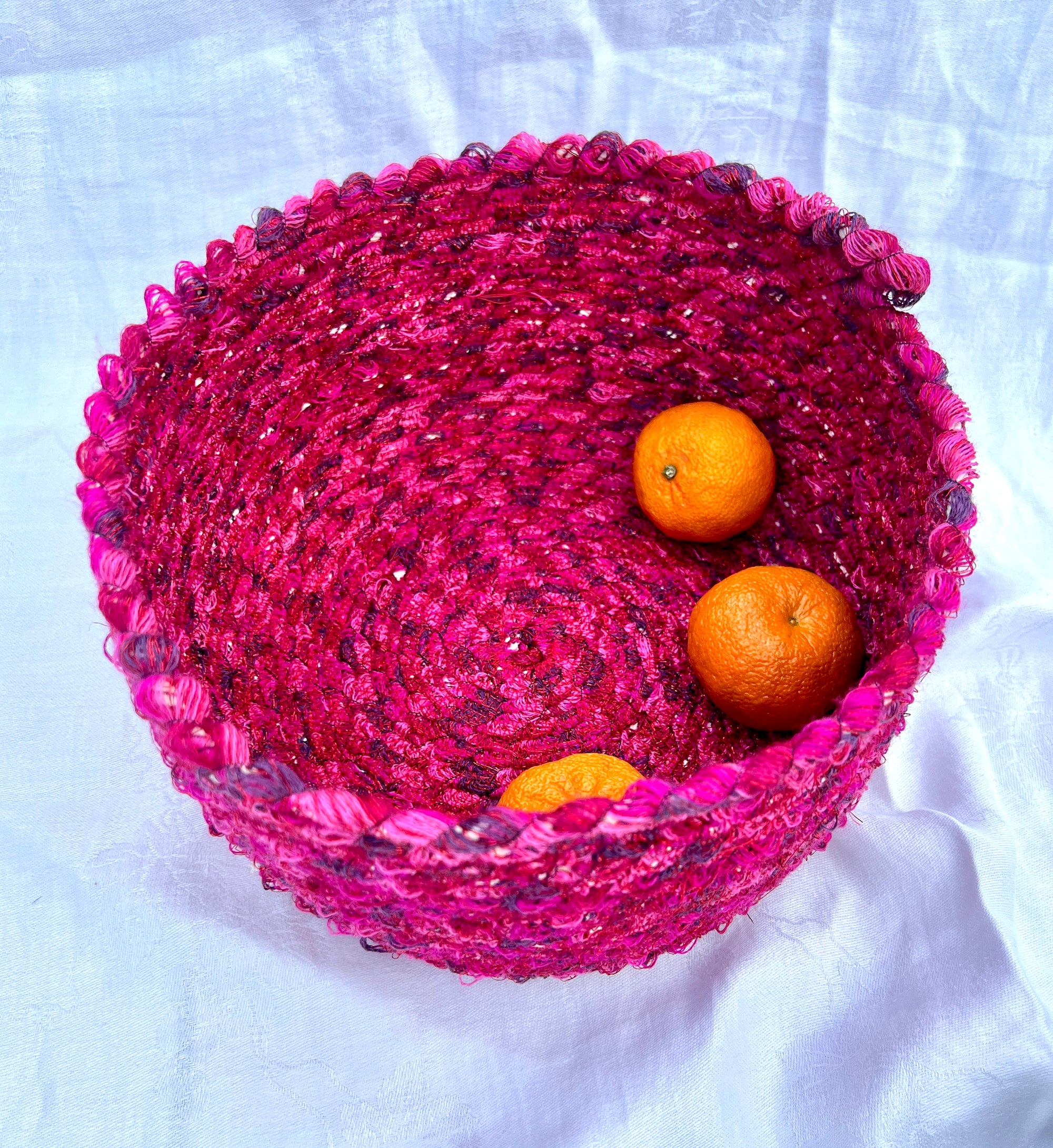 Large Storage Bowl Red Sparkle Container