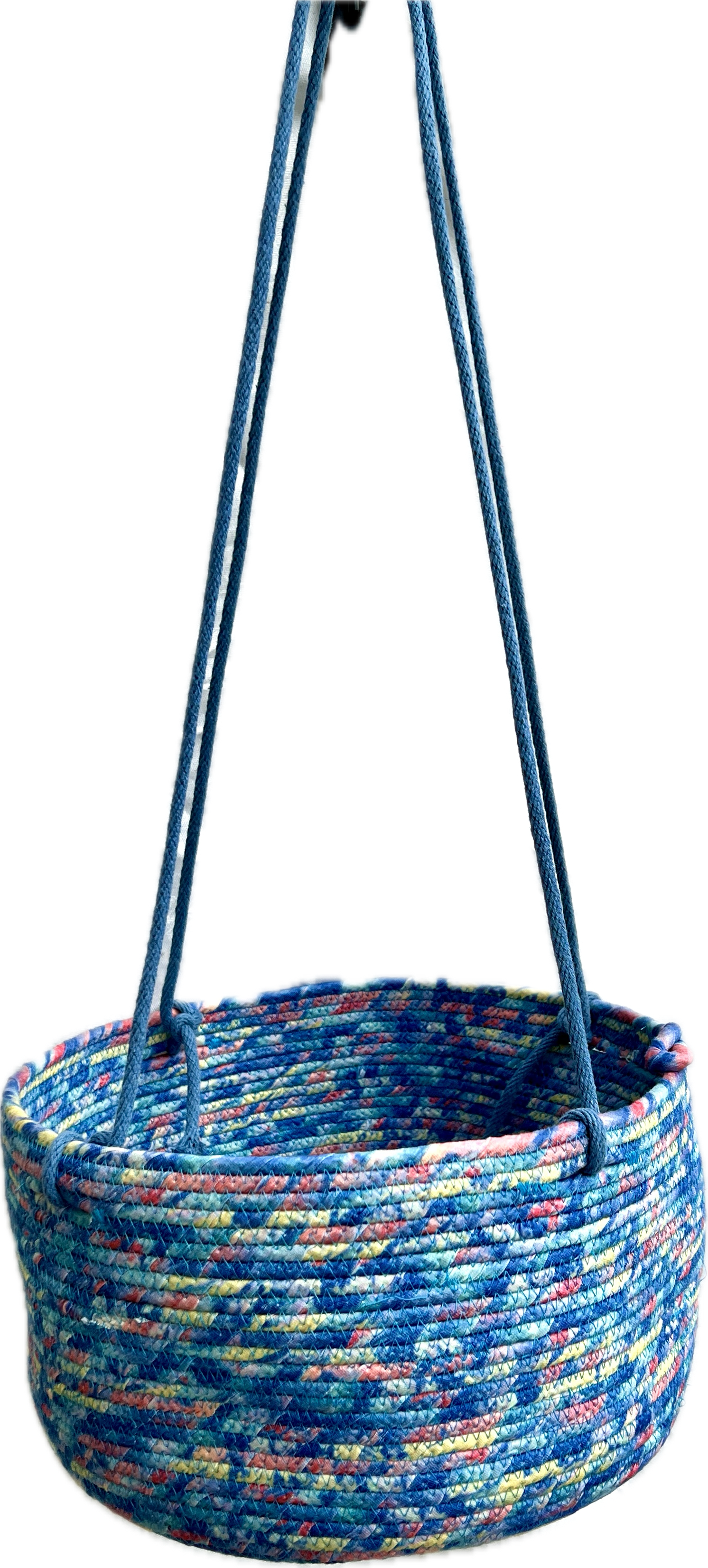 Large Hanging Planter for 10 inch pot in Muted Blues
