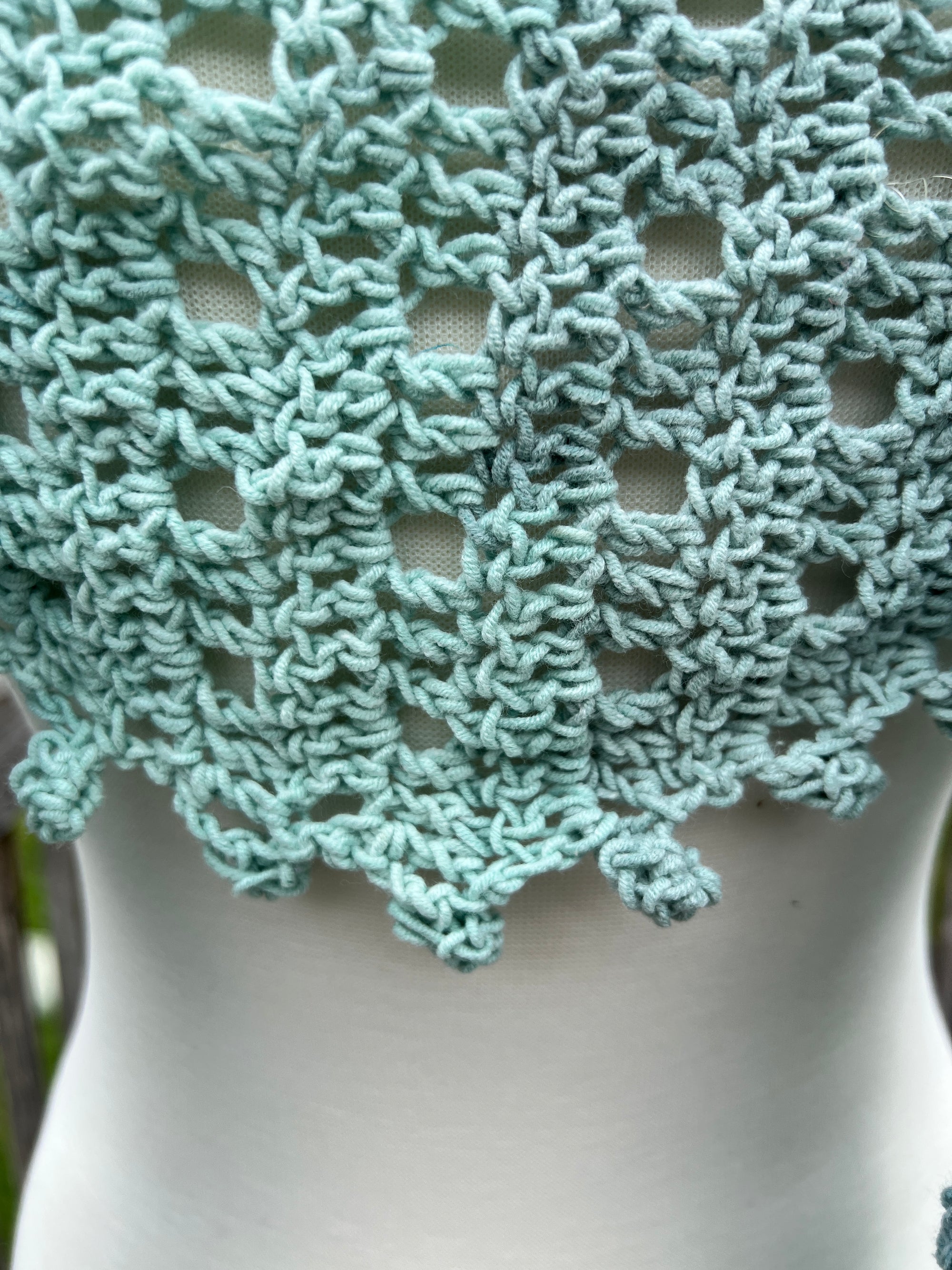 Summer Scarflette - Soft Pastels in greens, oranges and multi color