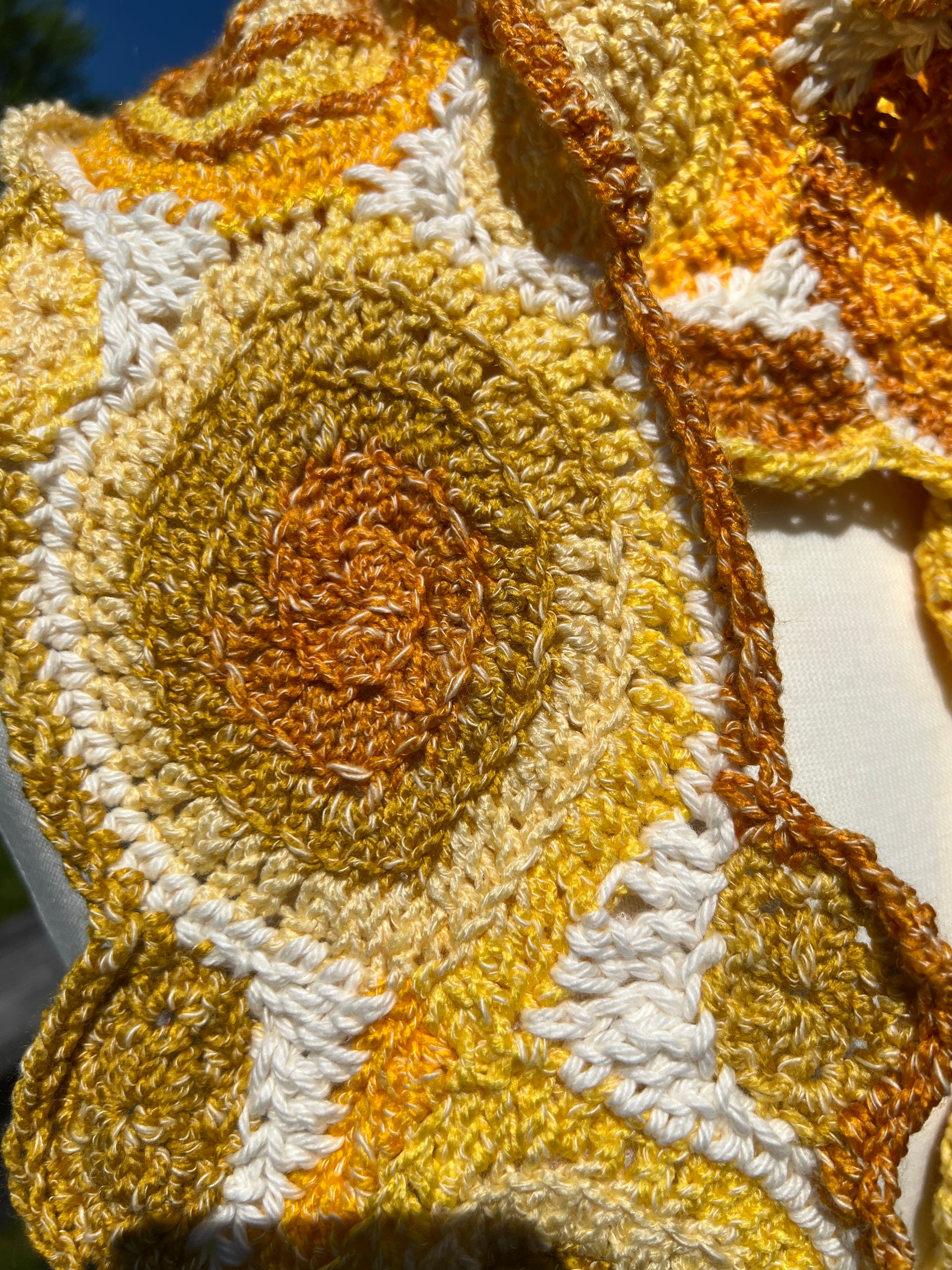 Summer Scarf - Ombre Circles in Pinks or Oranges