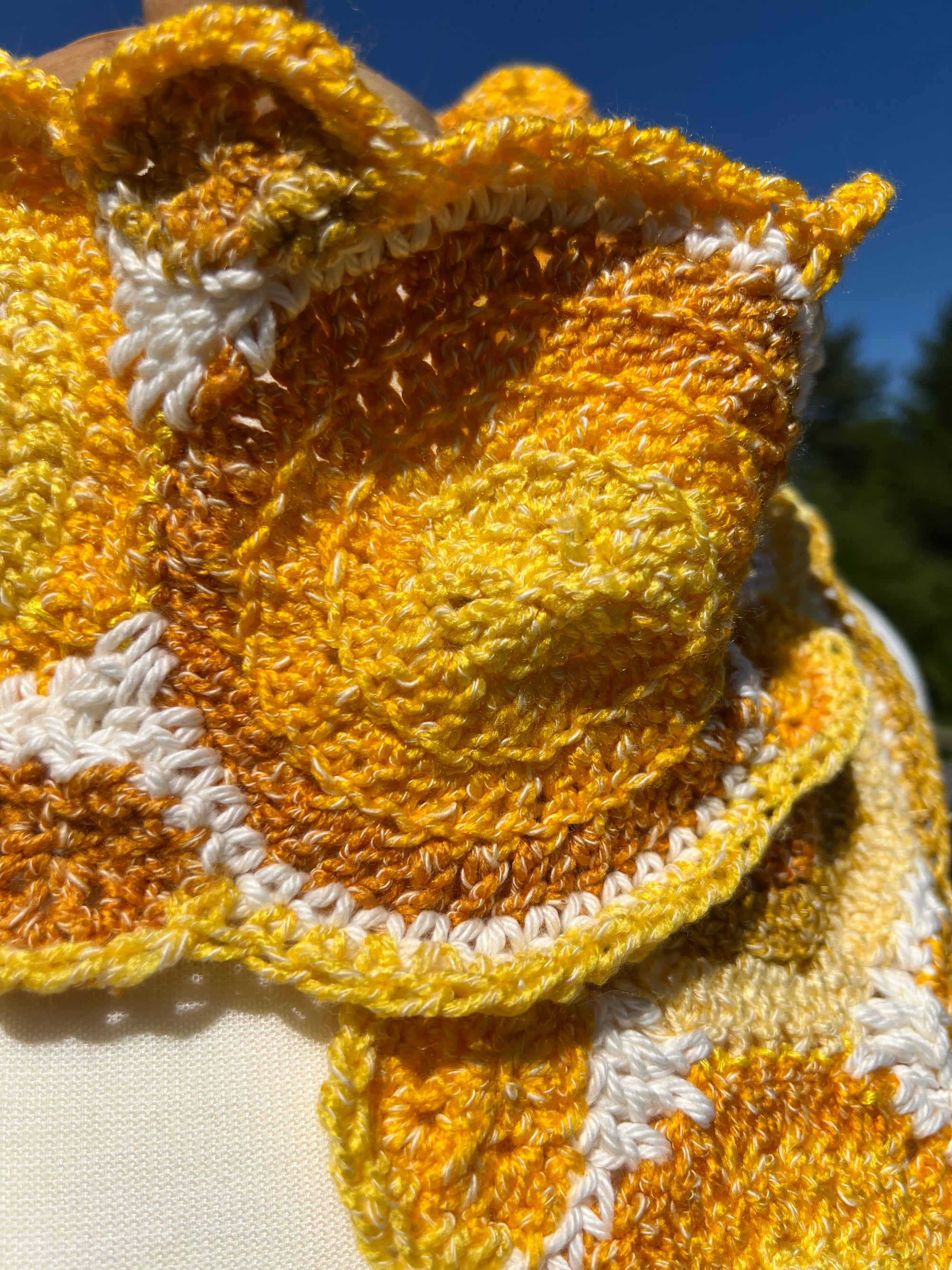 Summer Scarf - Ombre Circles in Pinks or Oranges