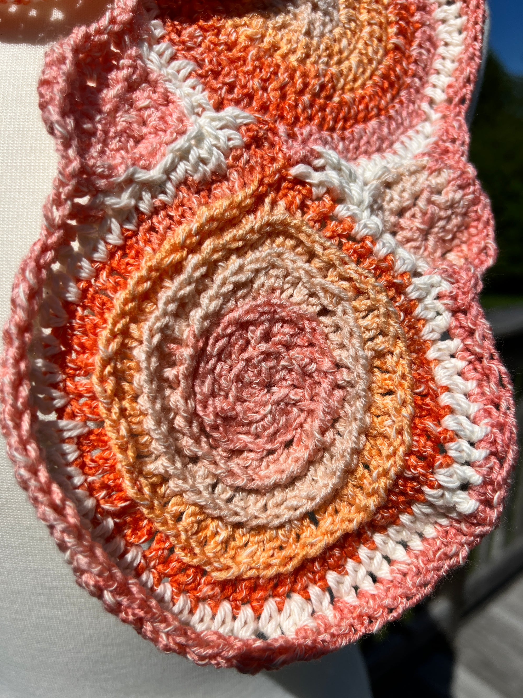 Summer Scarf - Ombre Circles in Pinks or Oranges