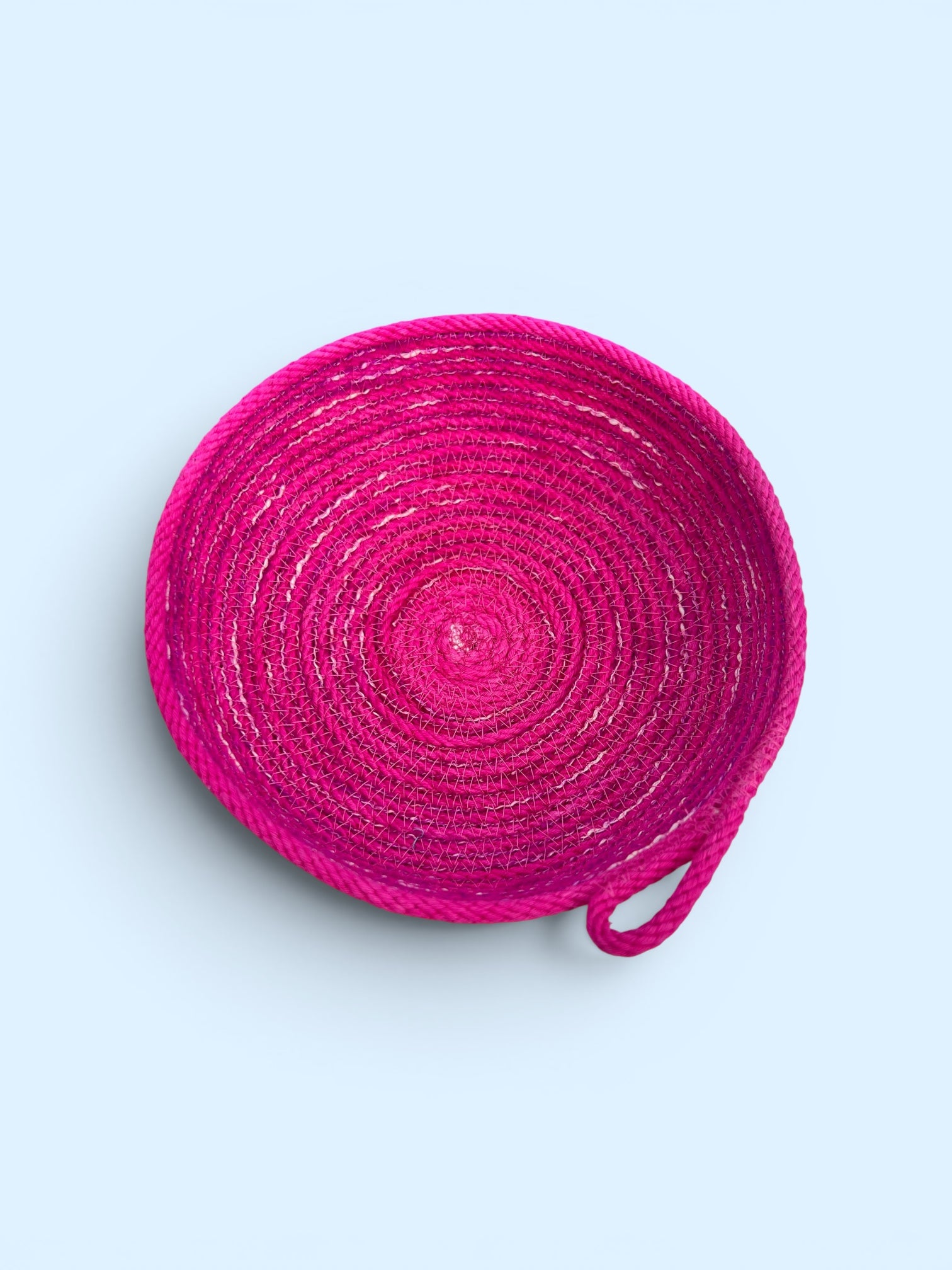 Basket Coiled Rope Pink