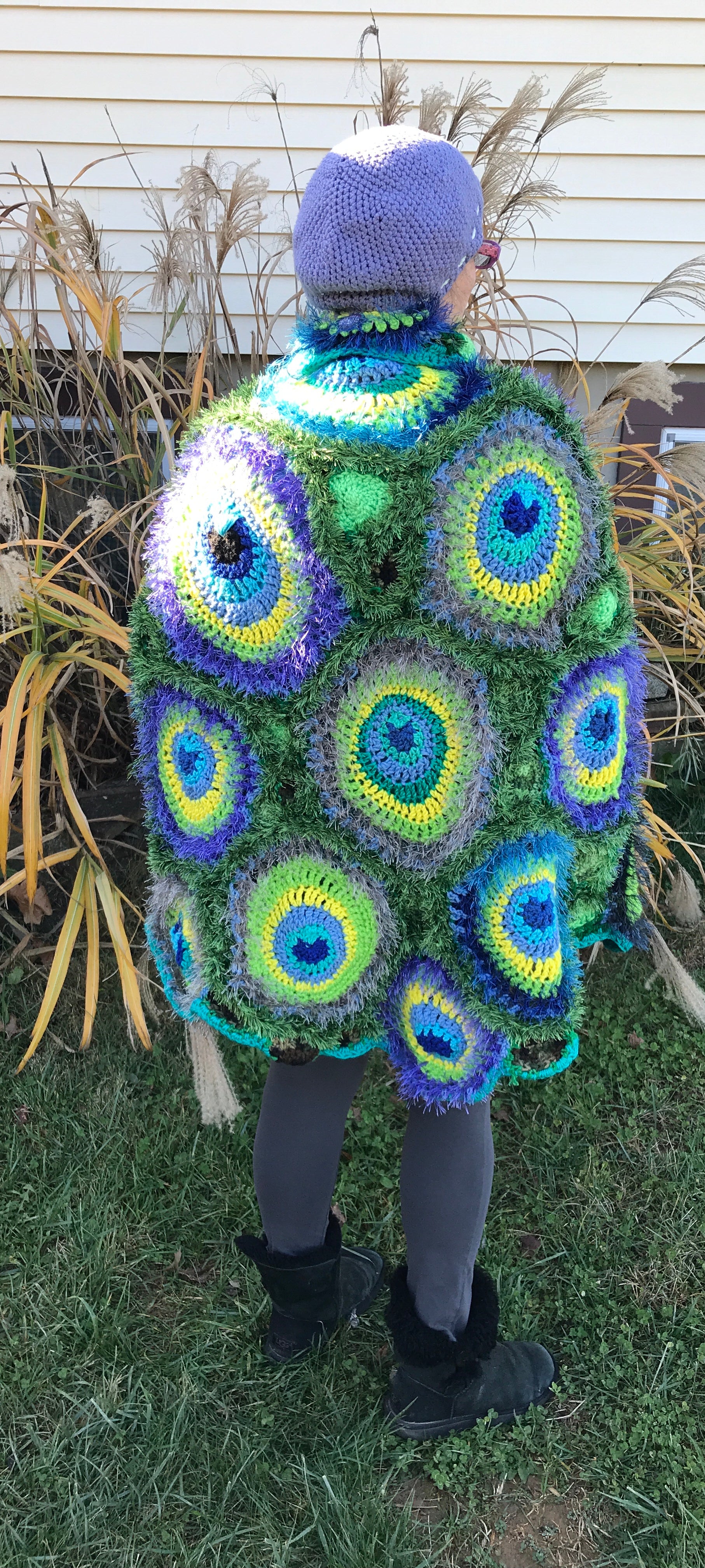 Peacock Poncho Shawl Jacket
