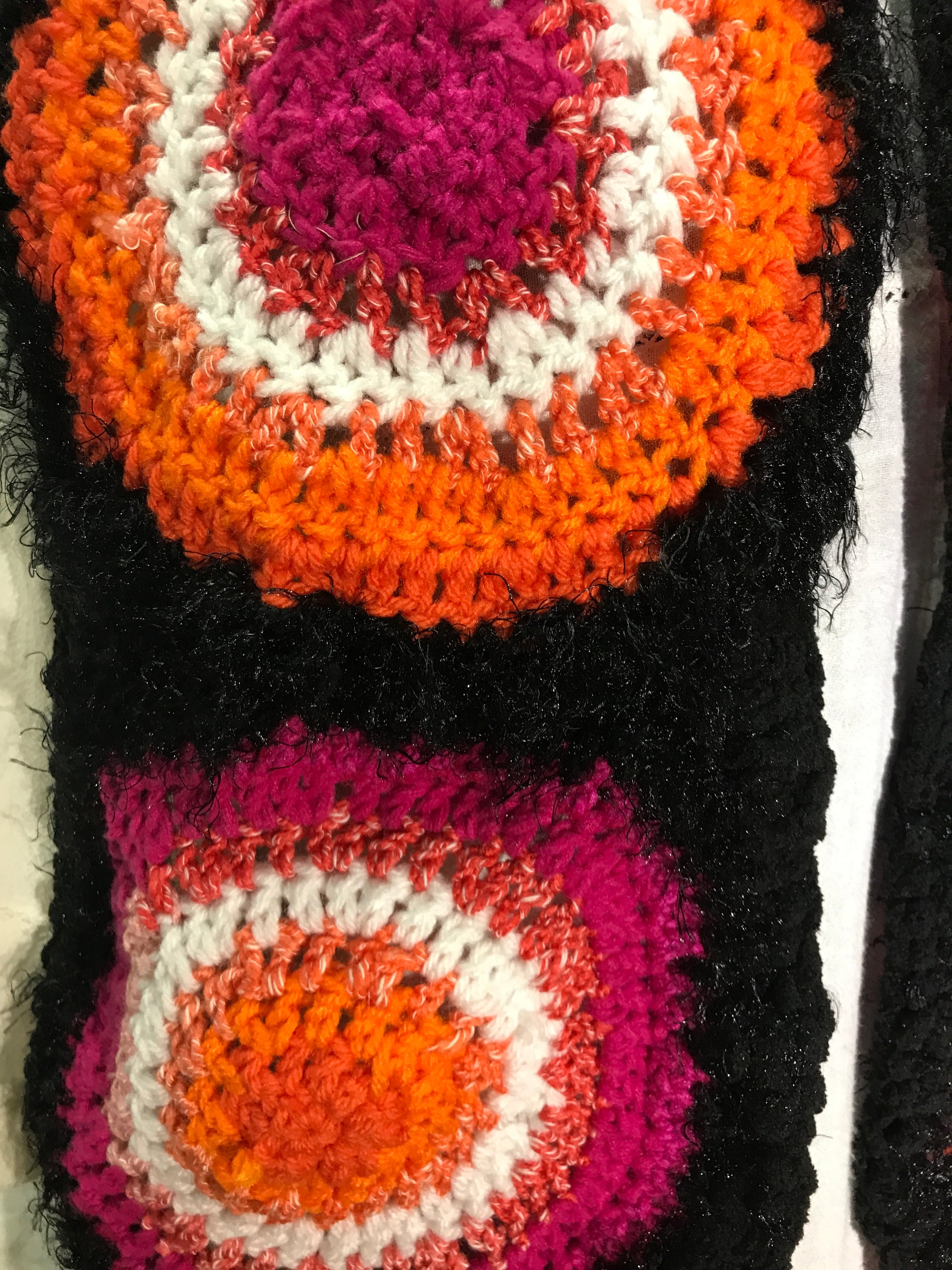 Scarf Orange and Pink Circles - Lesbian Pride