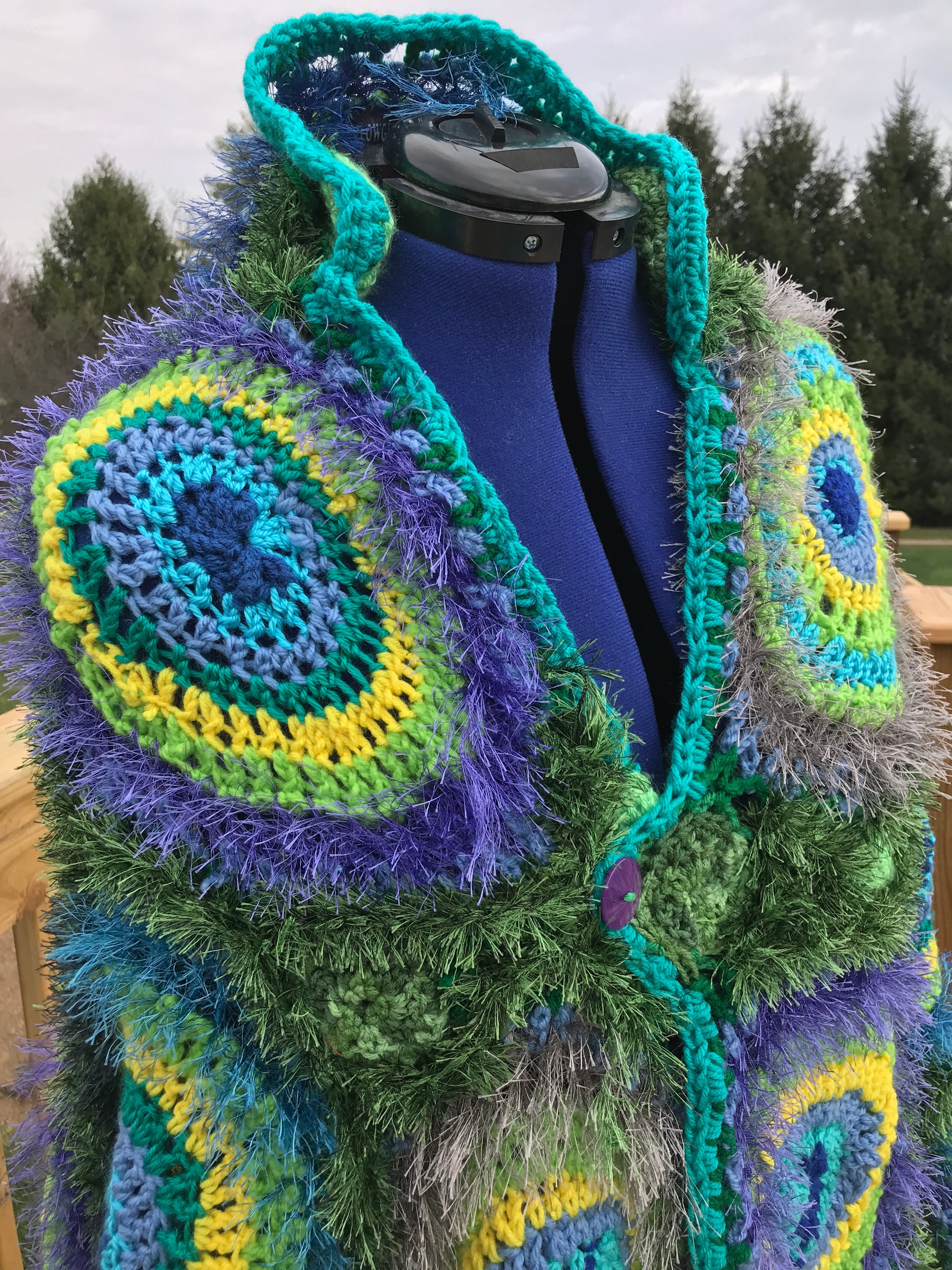 Peacock Poncho Shawl Jacket