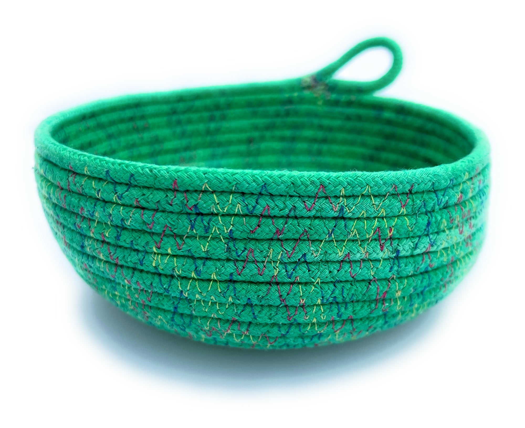 Coiled Rope Bowl Mint Julep Green