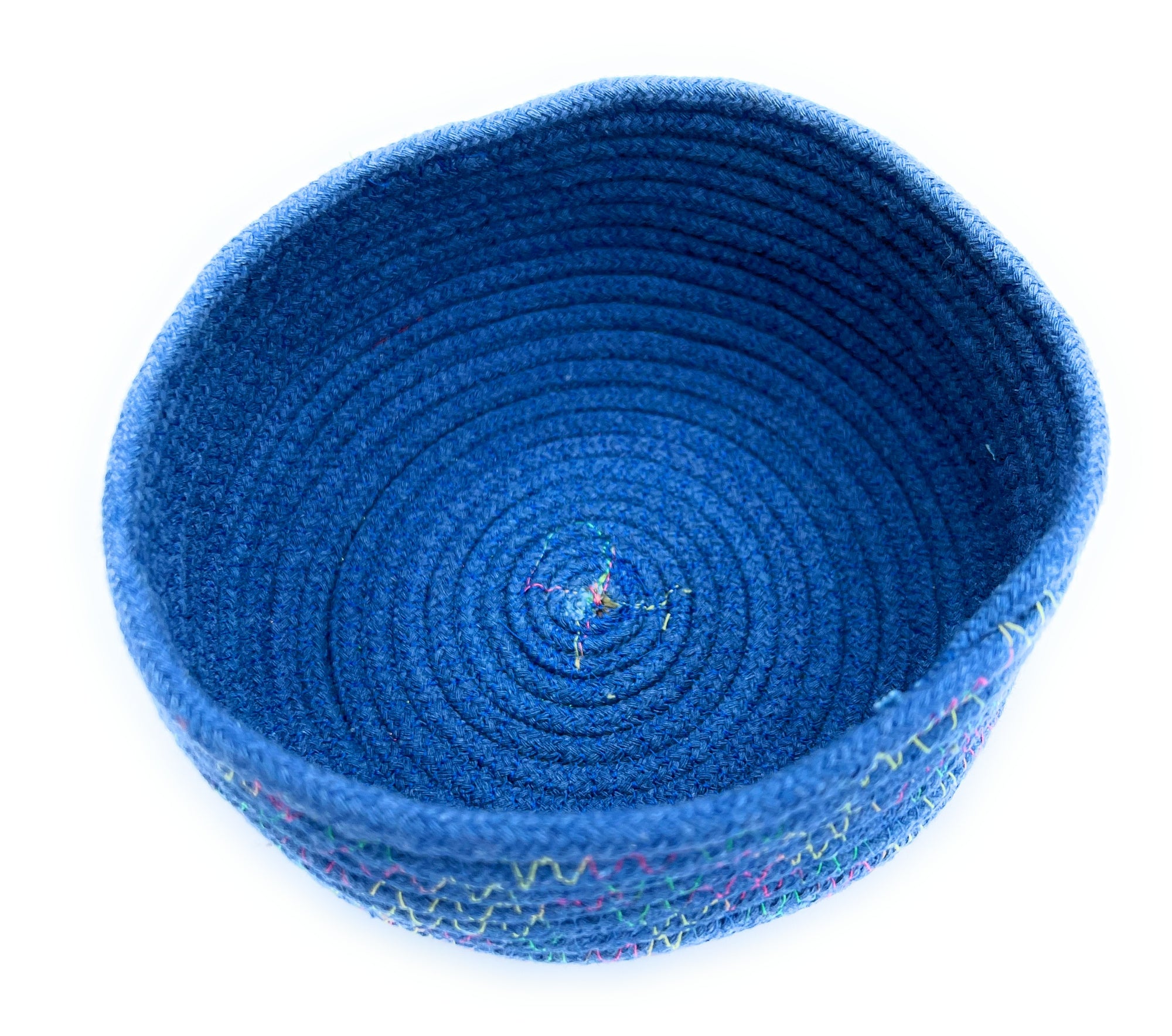 Coiled Rope Bowl in Blue