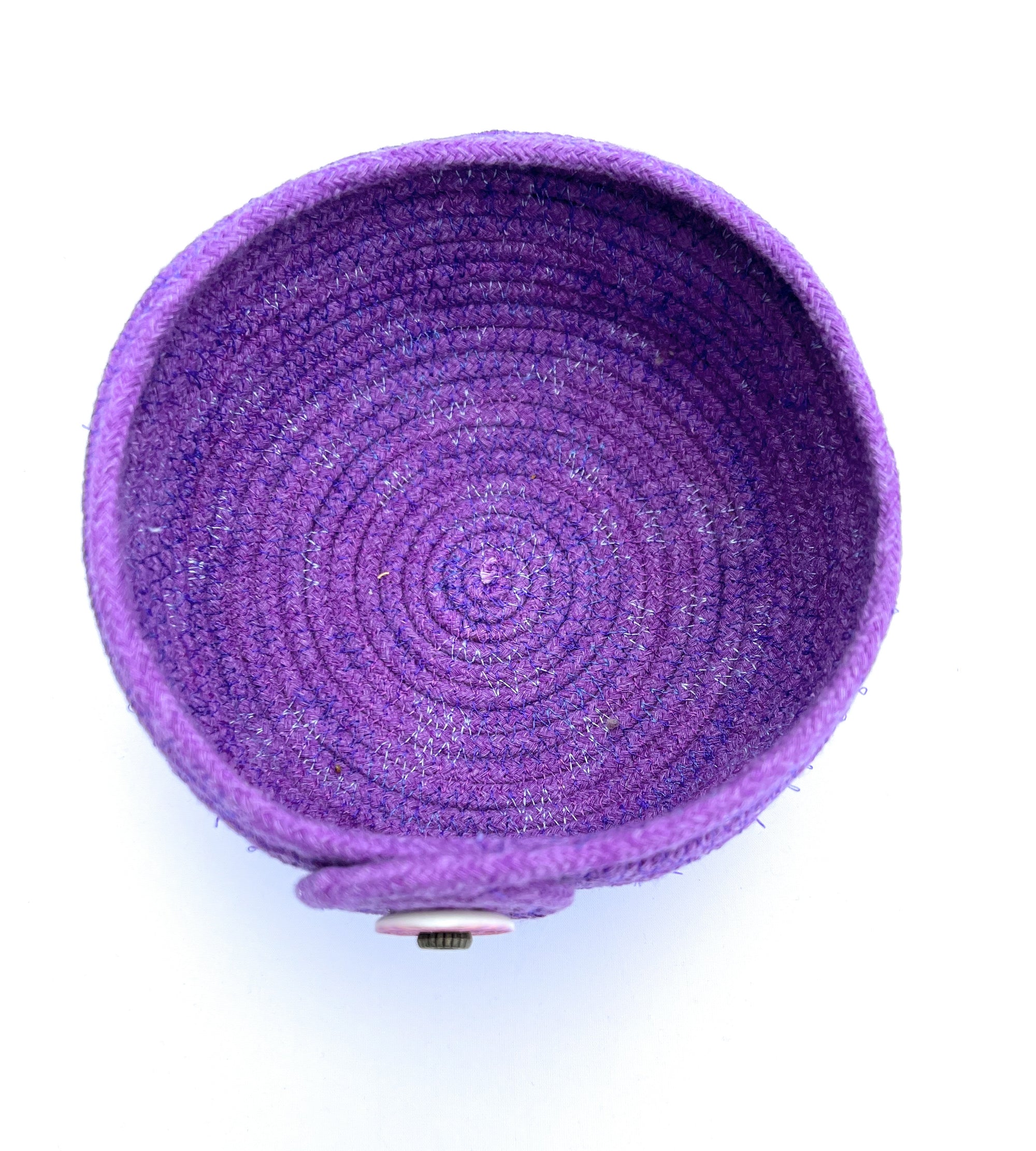 Coiled Rope Bowl in Lavendar Purple