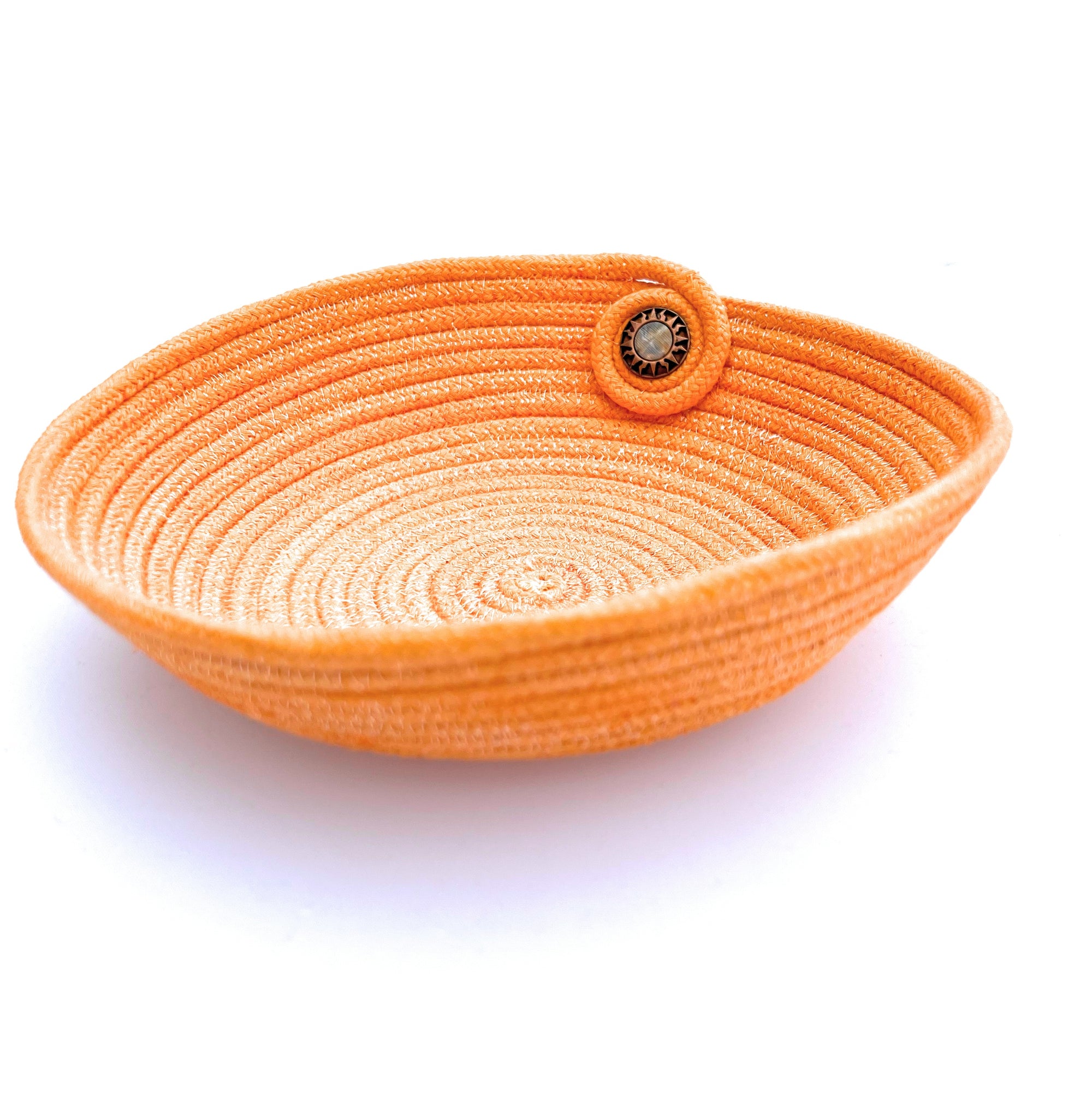 Coiled Rope Bowl in Tangerine Orange