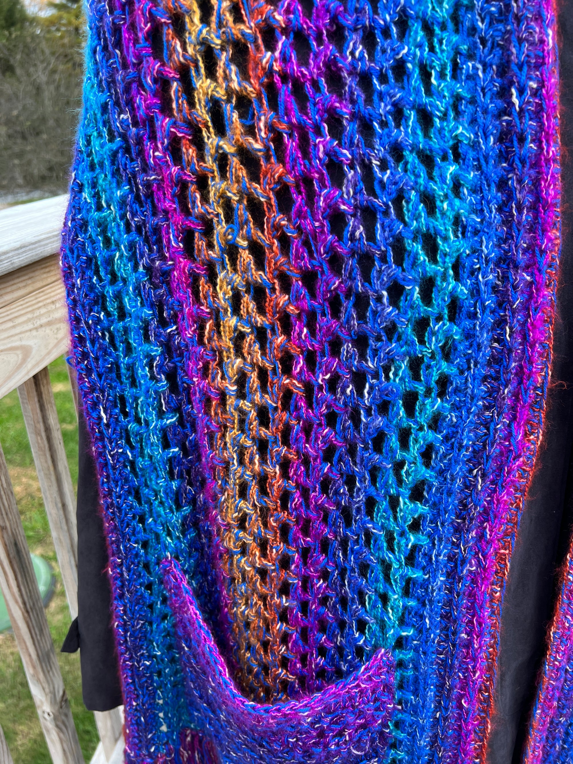 Pocket Shawl Variegated Rainbow