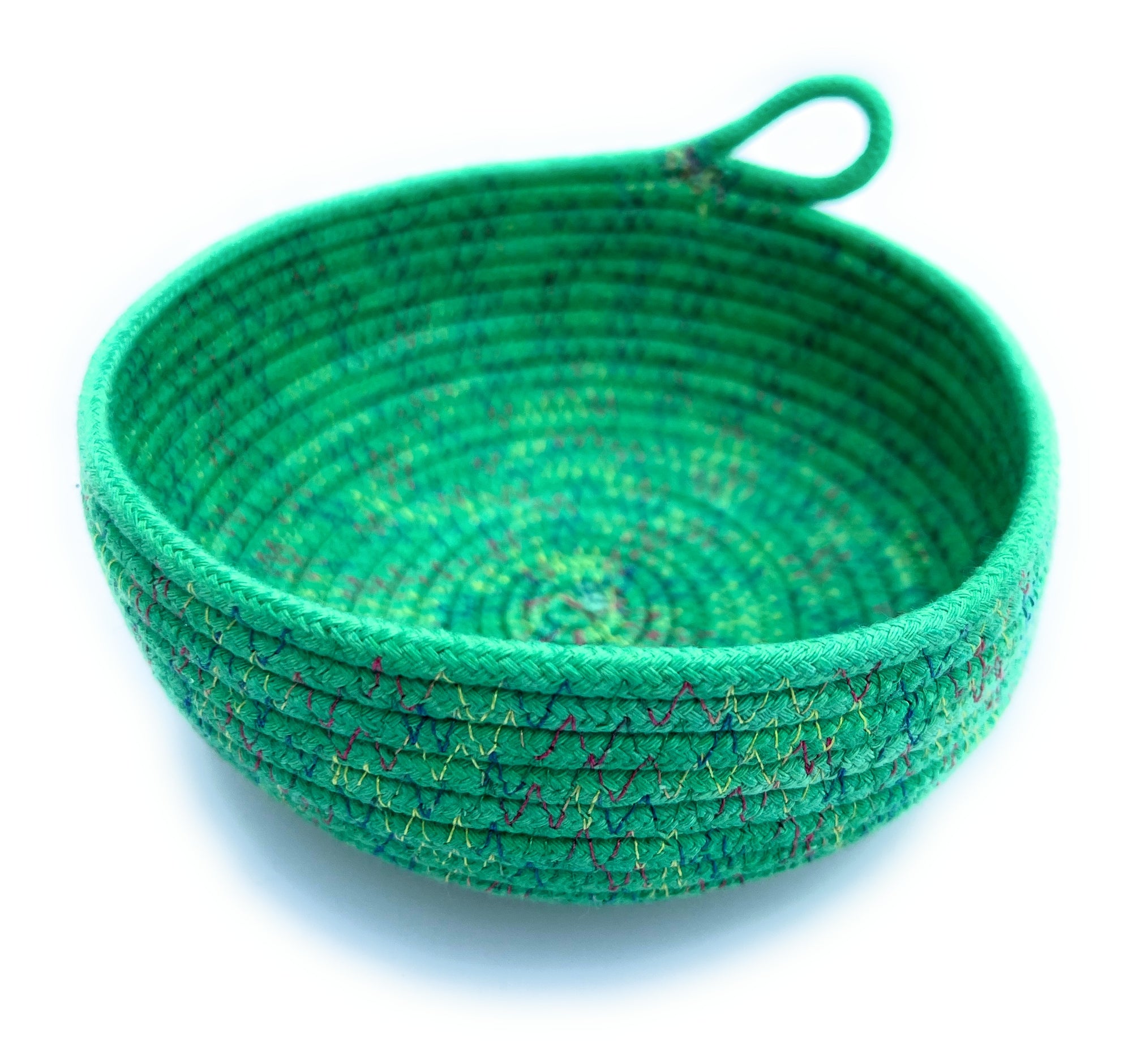 Coiled Rope Bowl Mint Julep Green