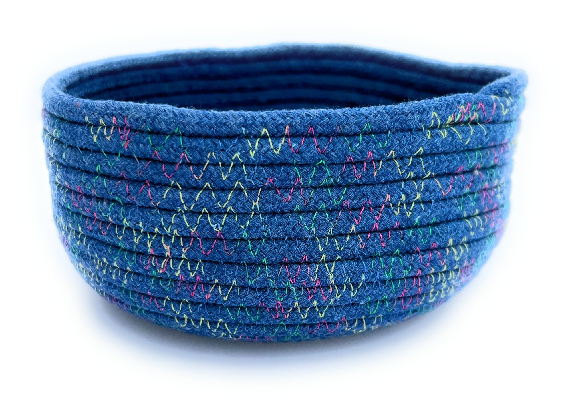 Coiled Rope Bowl in Blue