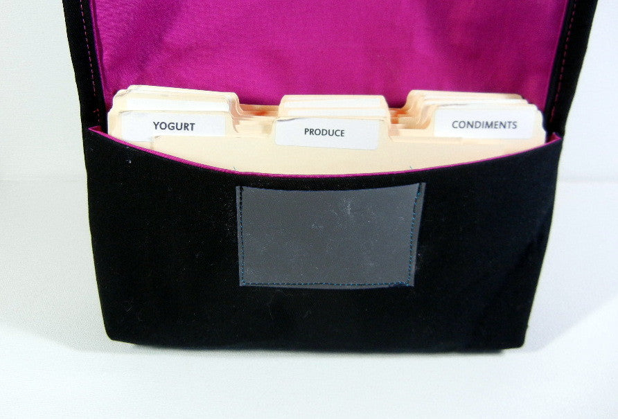 Coupon Organizer Black Fabric