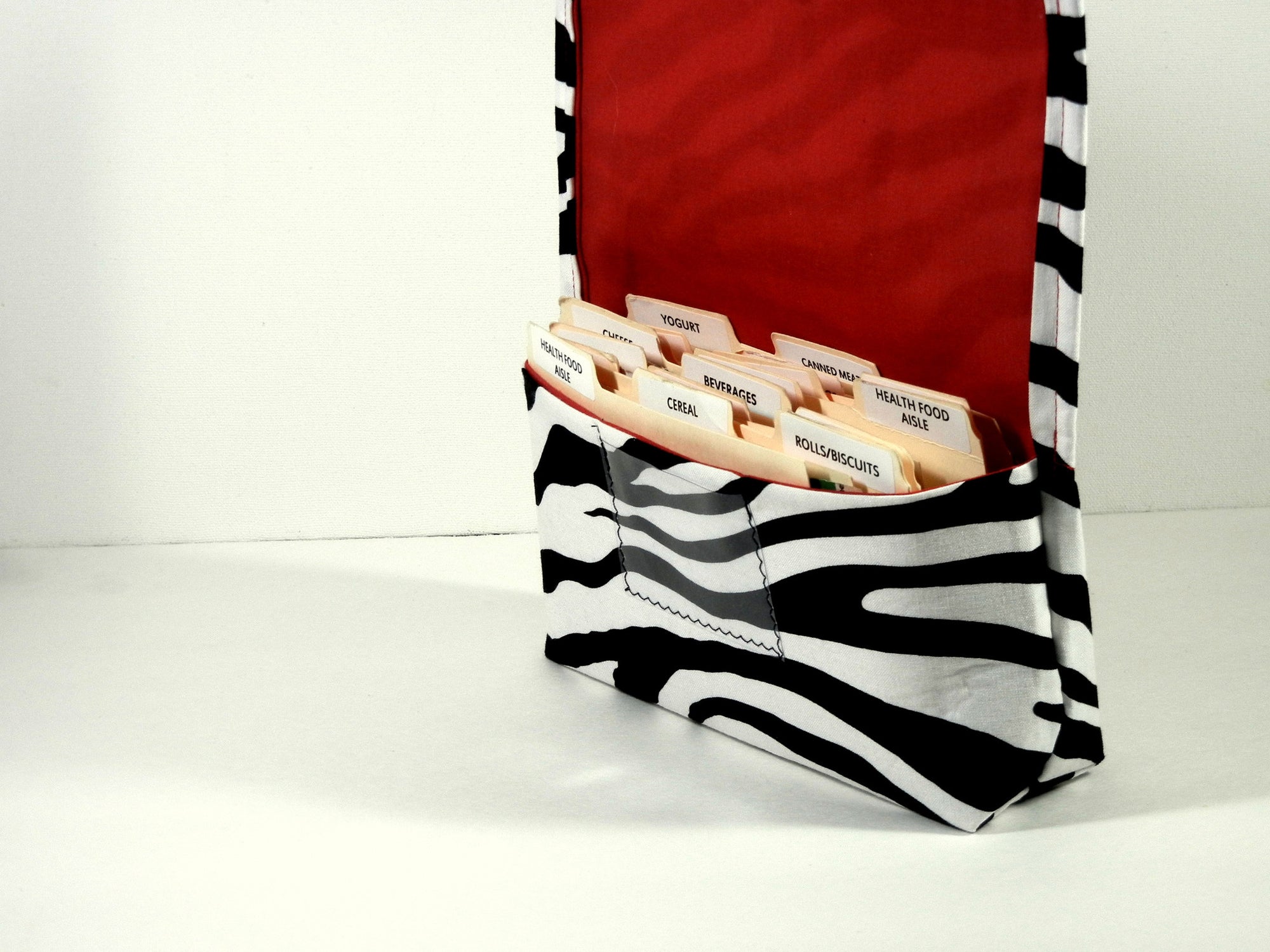 Coupon Organizer Zebra Fabric