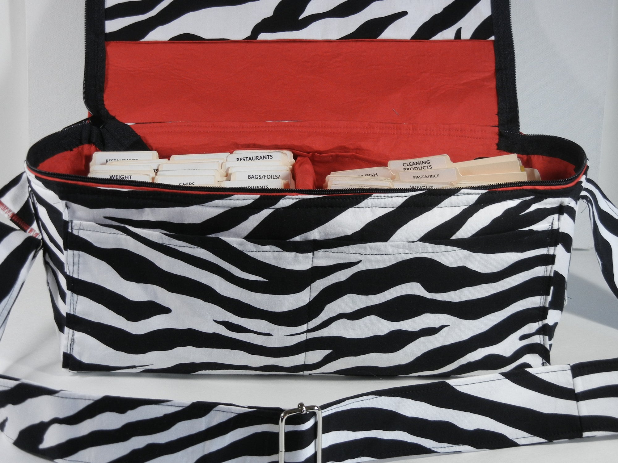 Coupon Organizer  Mega Deluxe Double Wide Zebra Fabric