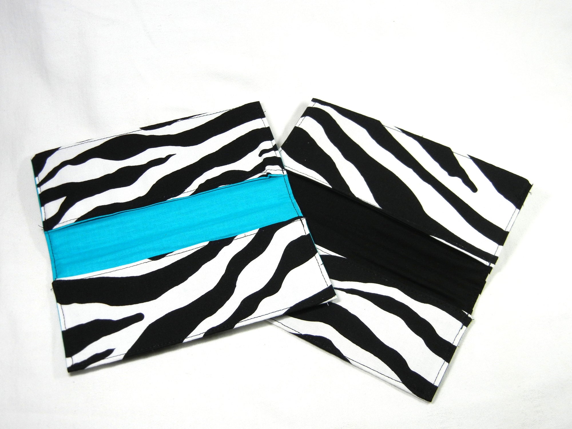 Checkbook Cover Zebra Print Fabric