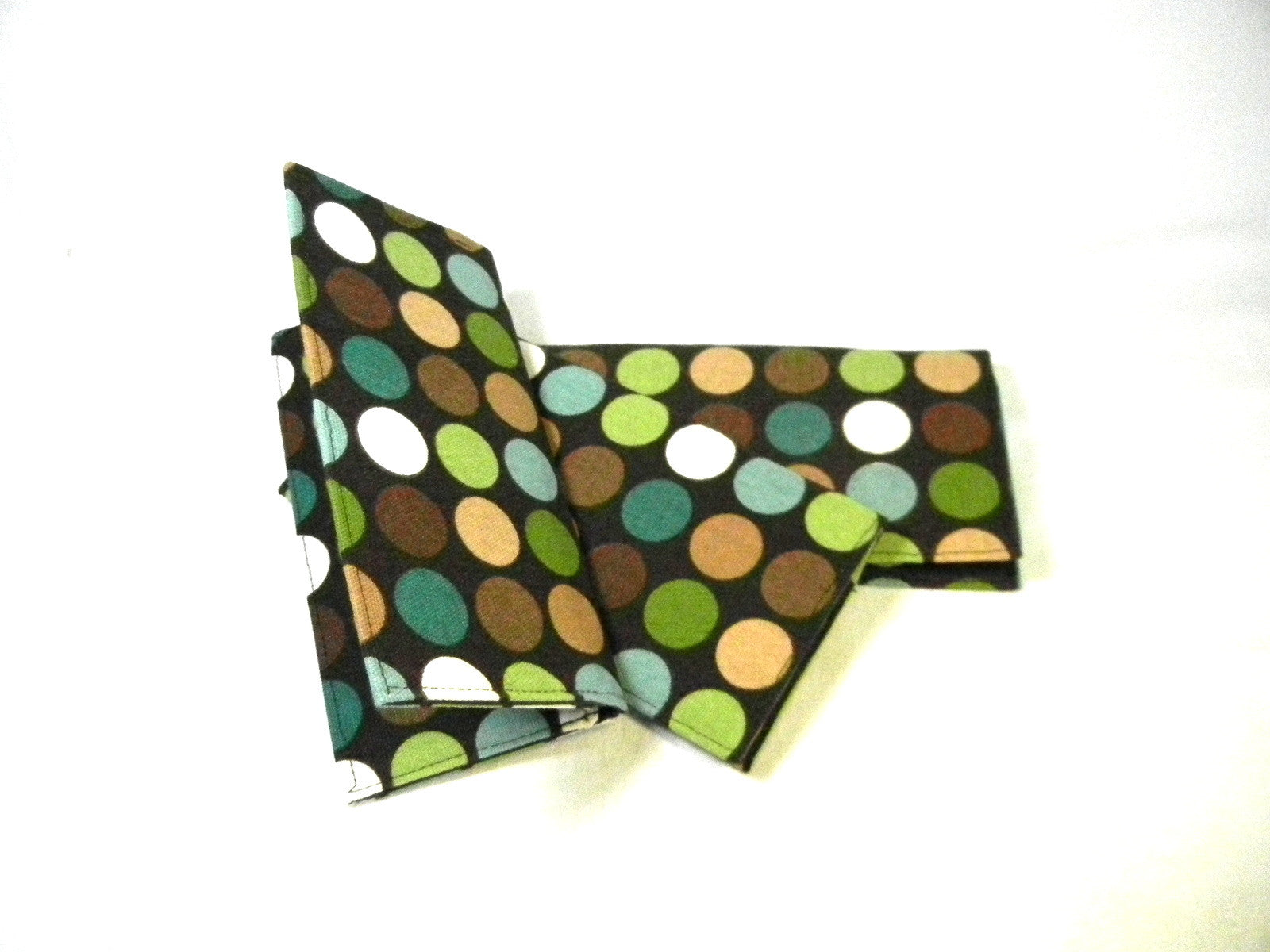 Checkbook Cover Moss Dots