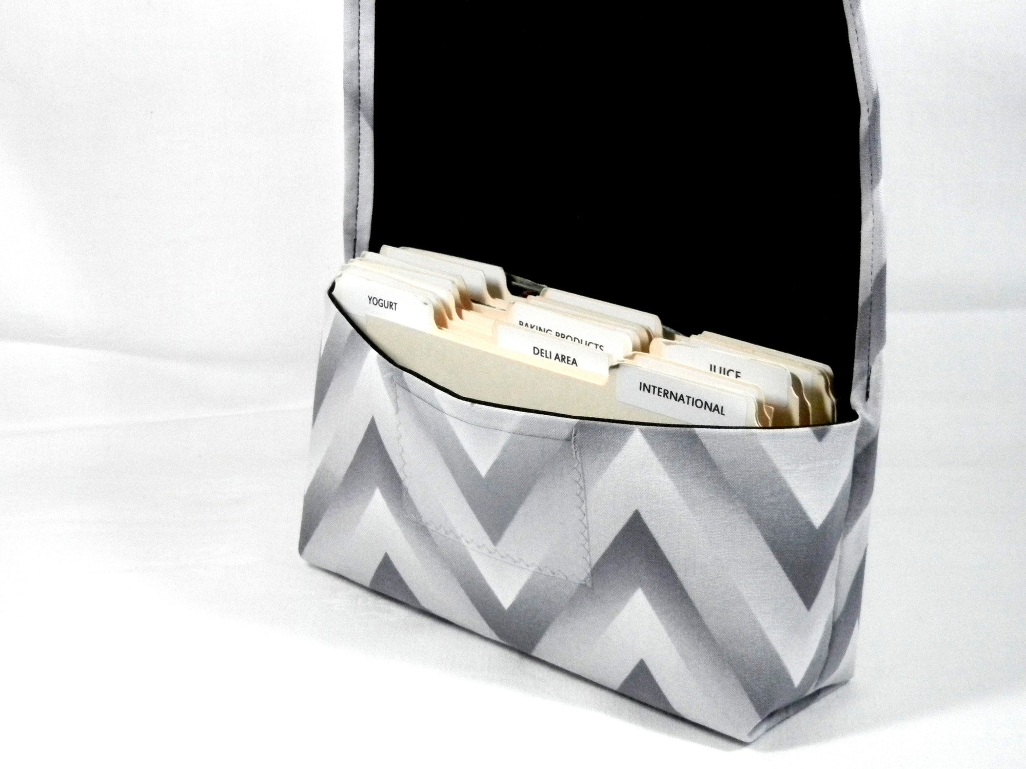 Coupon Organizer Holder Ombre Chevron in Gray