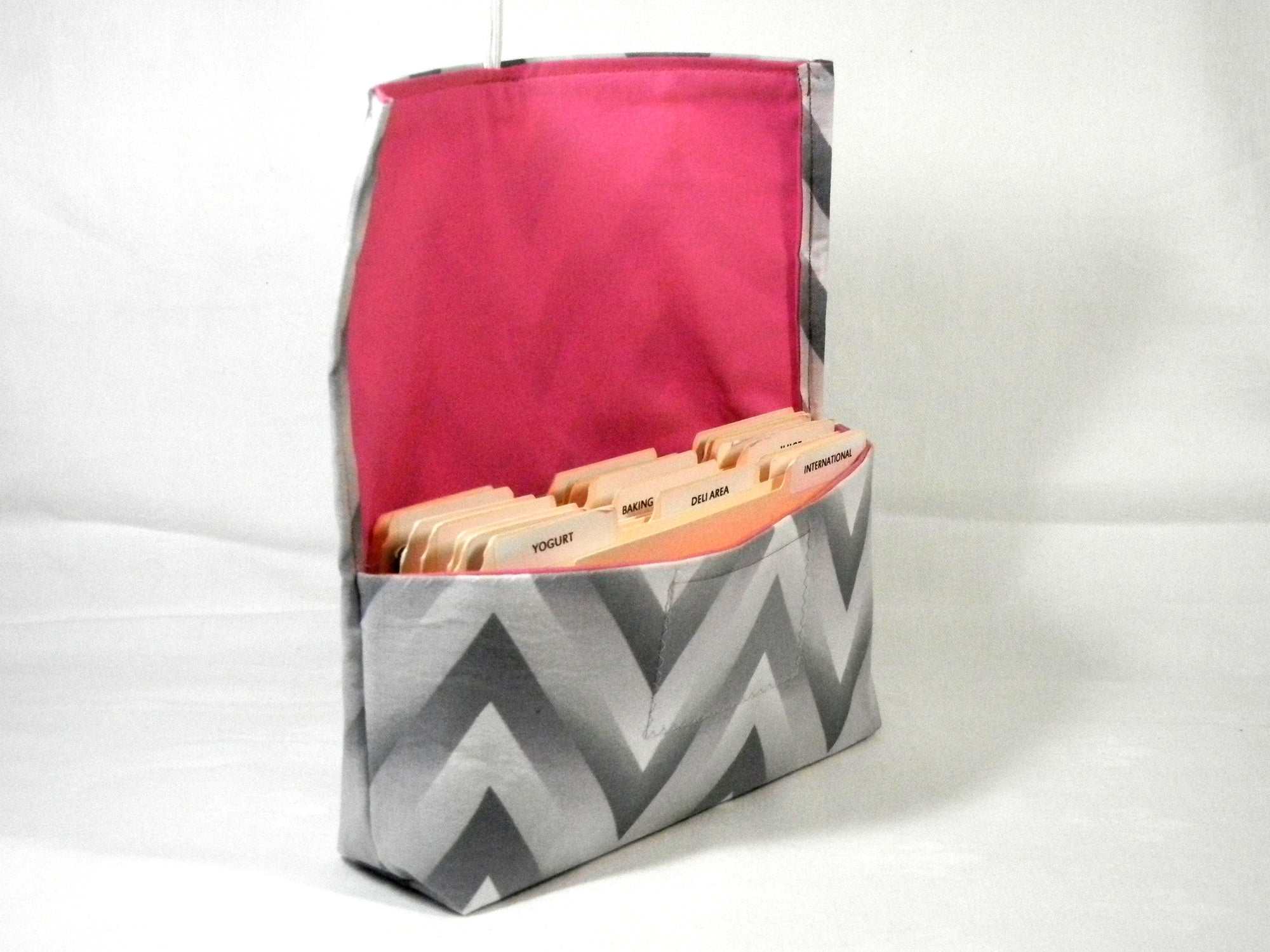 Coupon Organizer Holder Ombre Chevron in Gray