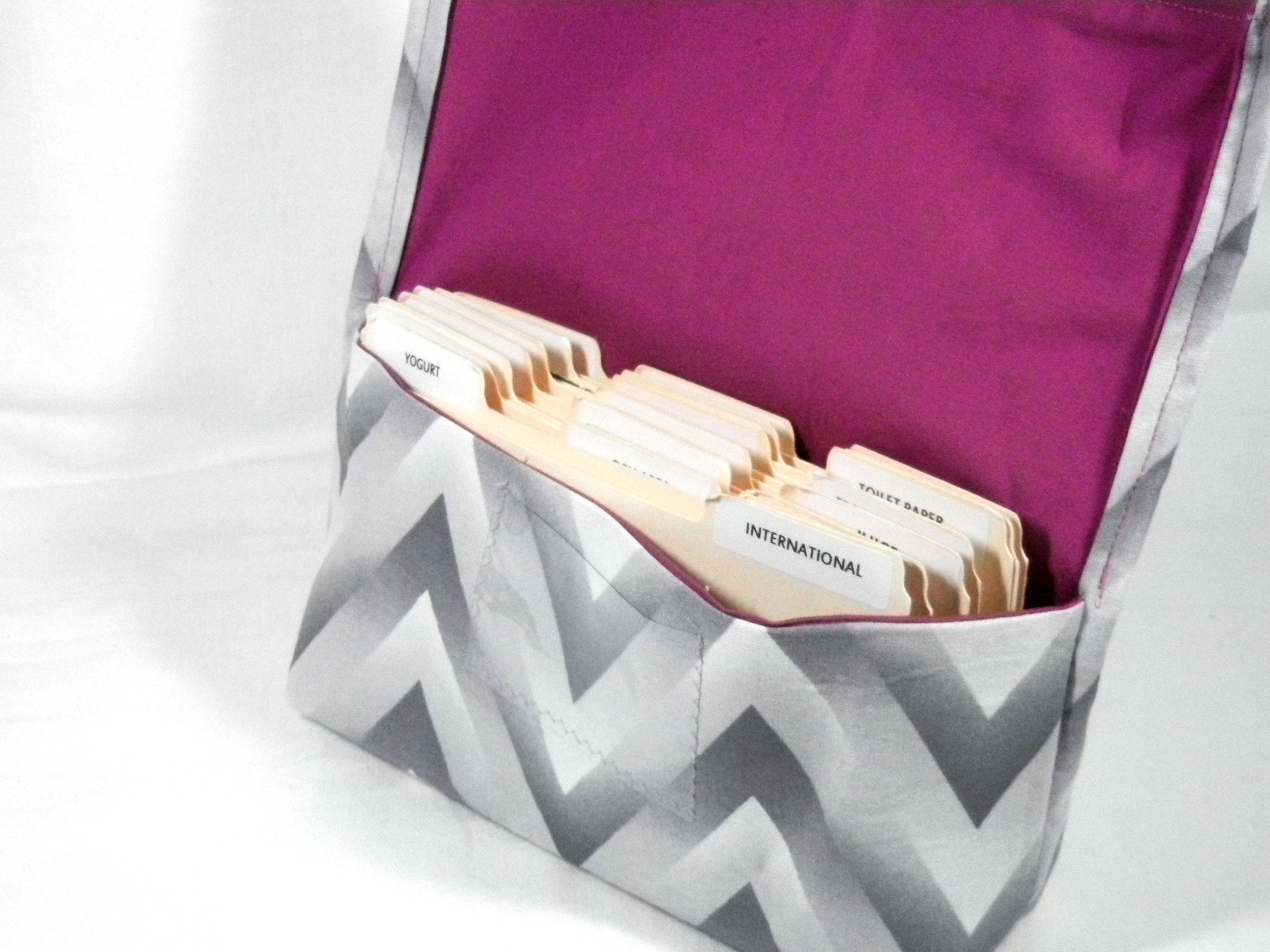 Coupon Organizer Holder Ombre Chevron in Gray