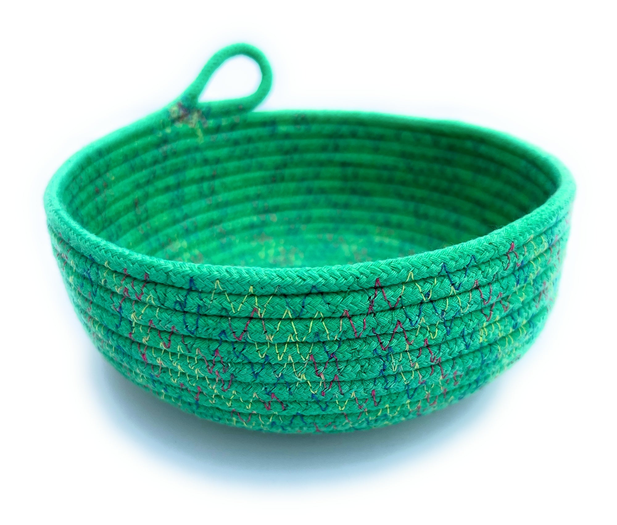 Coiled Rope Bowl Mint Julep Green