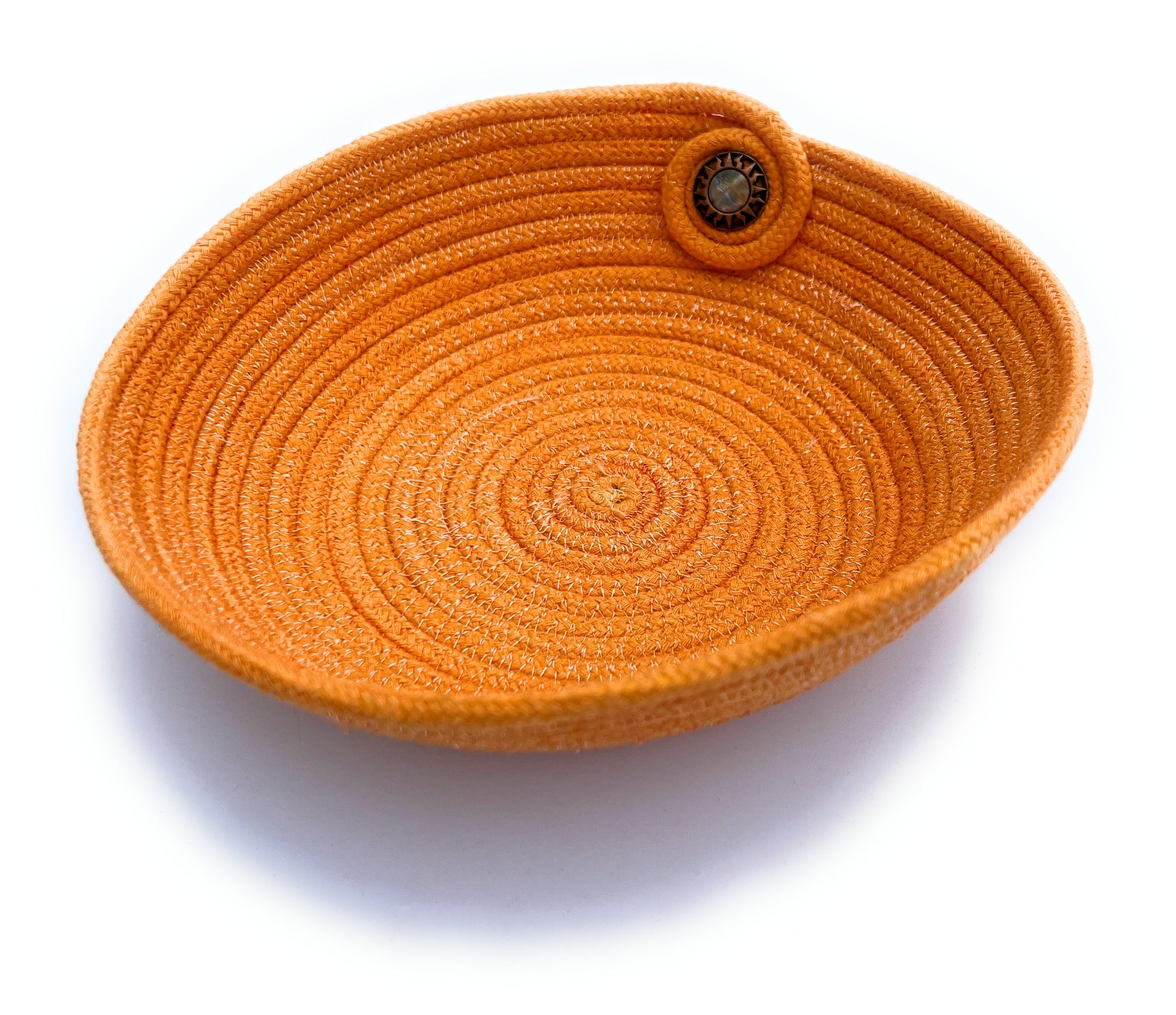 Coiled Rope Bowl in Tangerine Orange