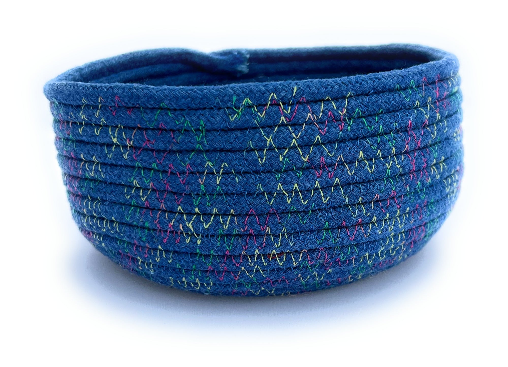 Coiled Rope Bowl in Blue