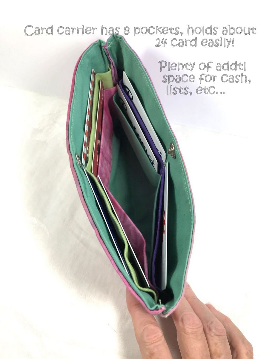 Wallet Organizer Complete System Blue Paisley